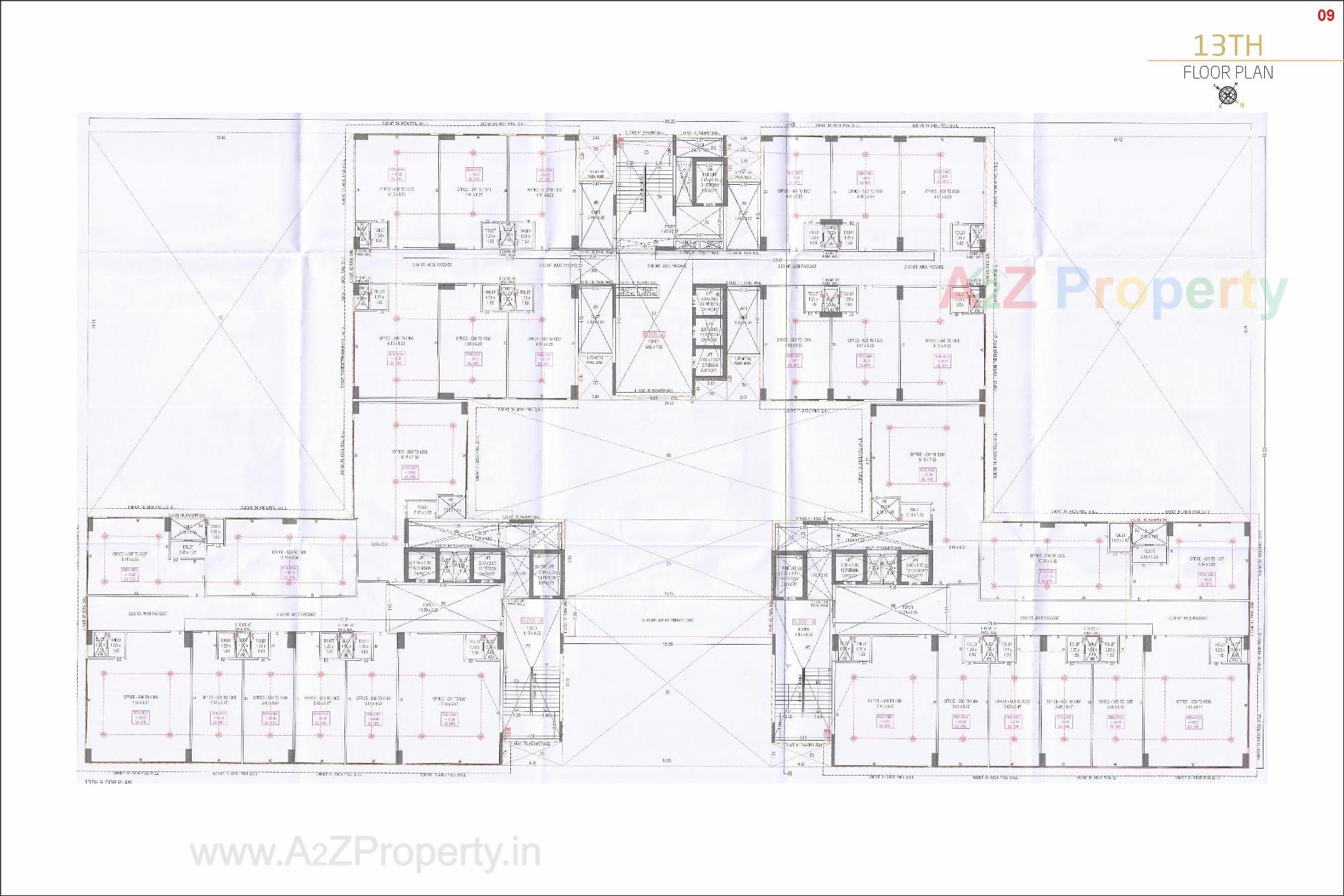 Layout of real estate project The Offices By Hari Group located at Saragasan, Gandhinagar, Gujarat