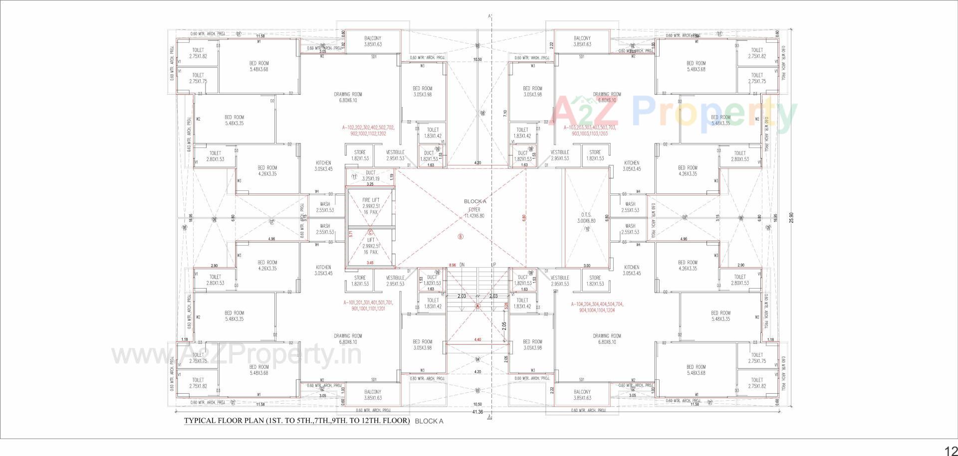 Layout of real estate project The One located at Randesan, Gandhinagar, Gujarat