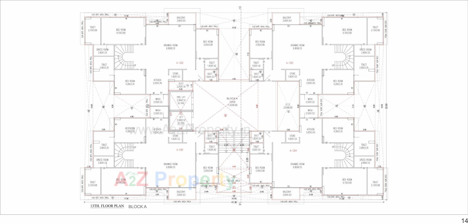 Layout of real estate project The One located at Randesan, Gandhinagar, Gujarat