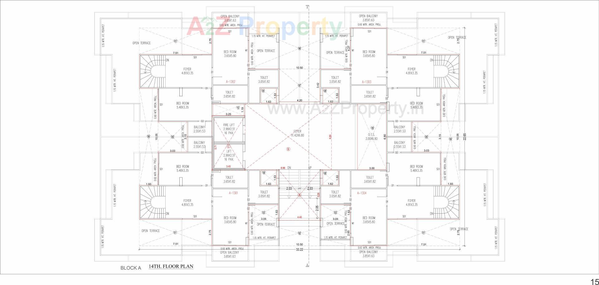 Layout of real estate project The One located at Randesan, Gandhinagar, Gujarat