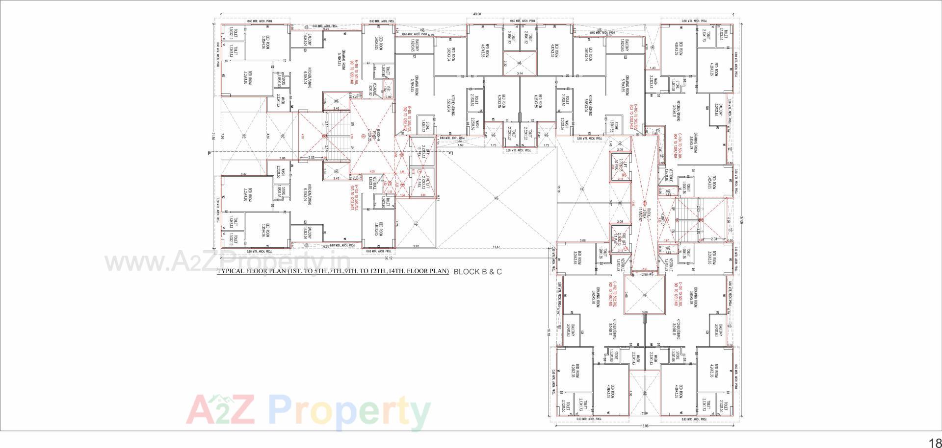 Layout of real estate project The One located at Randesan, Gandhinagar, Gujarat