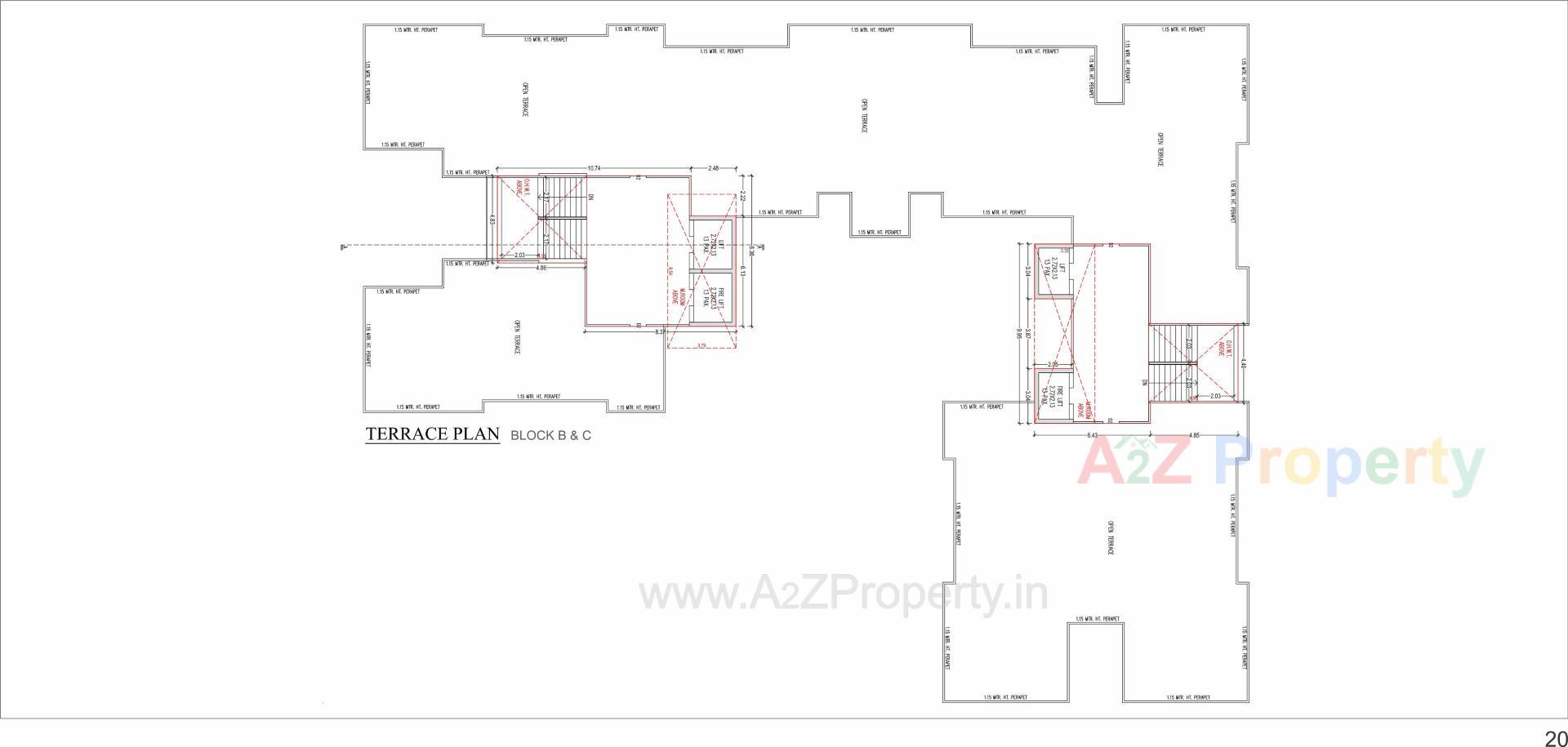 Layout of real estate project The One located at Randesan, Gandhinagar, Gujarat