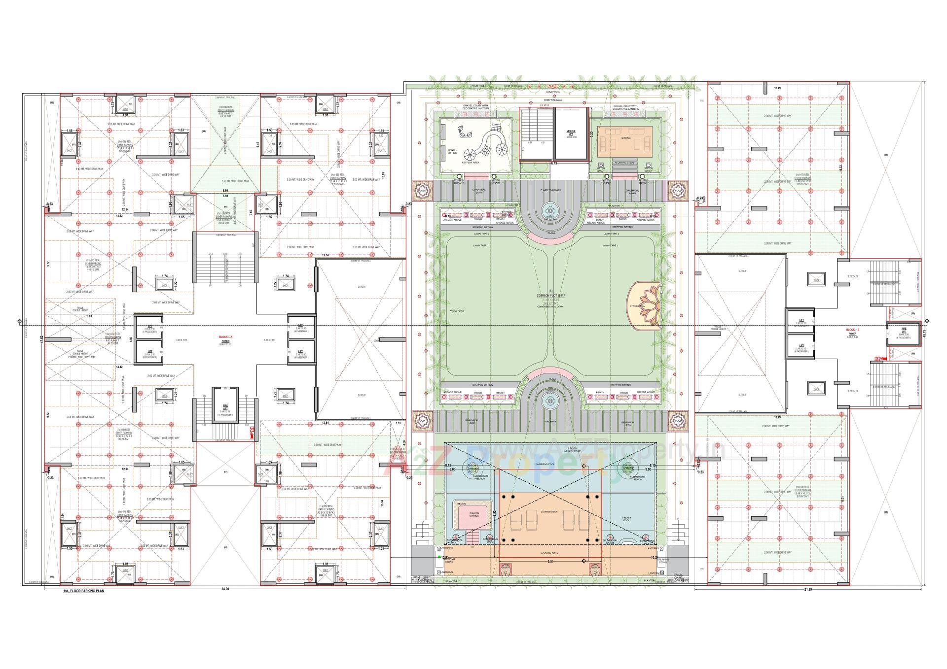 Layout of real estate project The Palace located at Koba, Gandhinagar, Gujarat