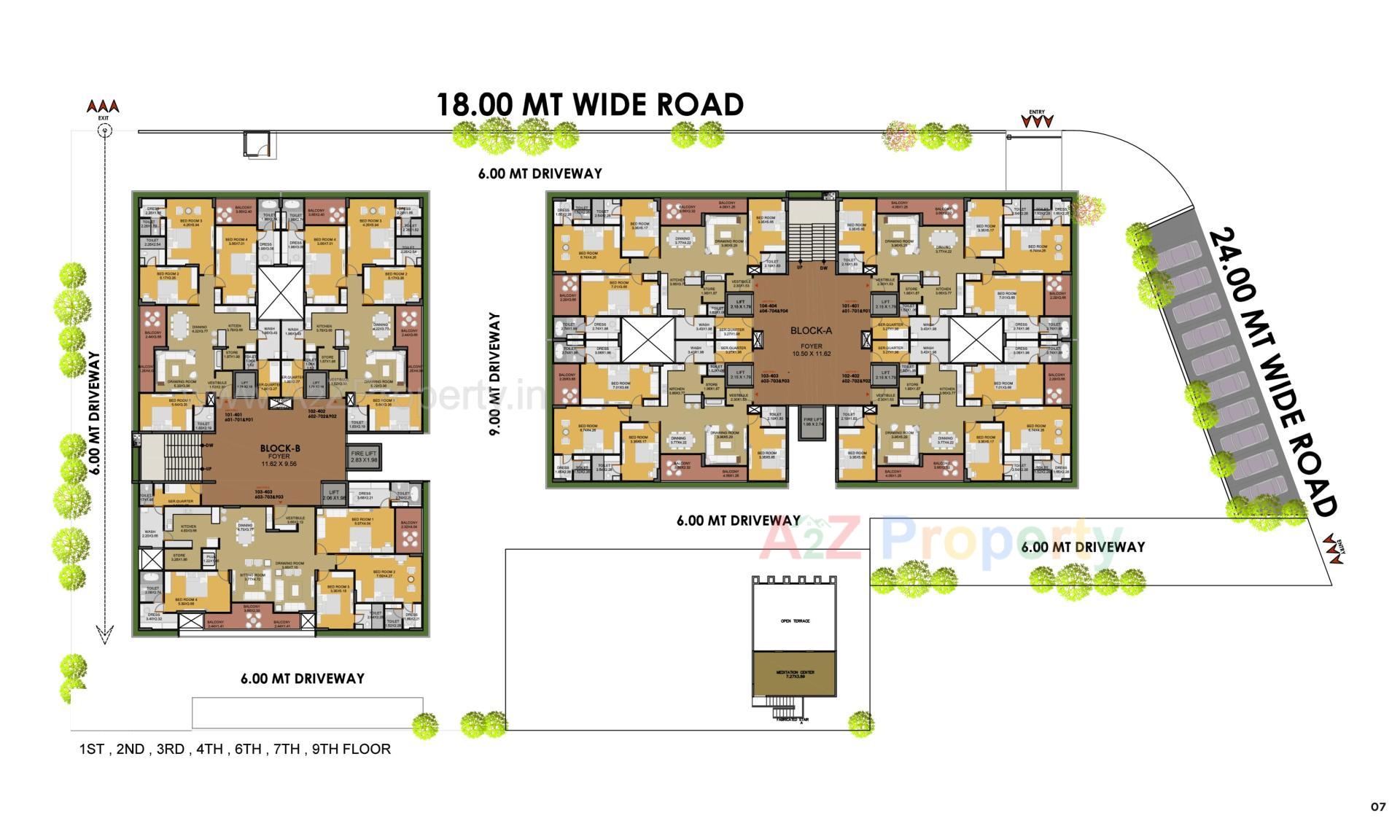Layout of real estate project The Palladia located at Gandhinagar, Gandhinagar, Gujarat