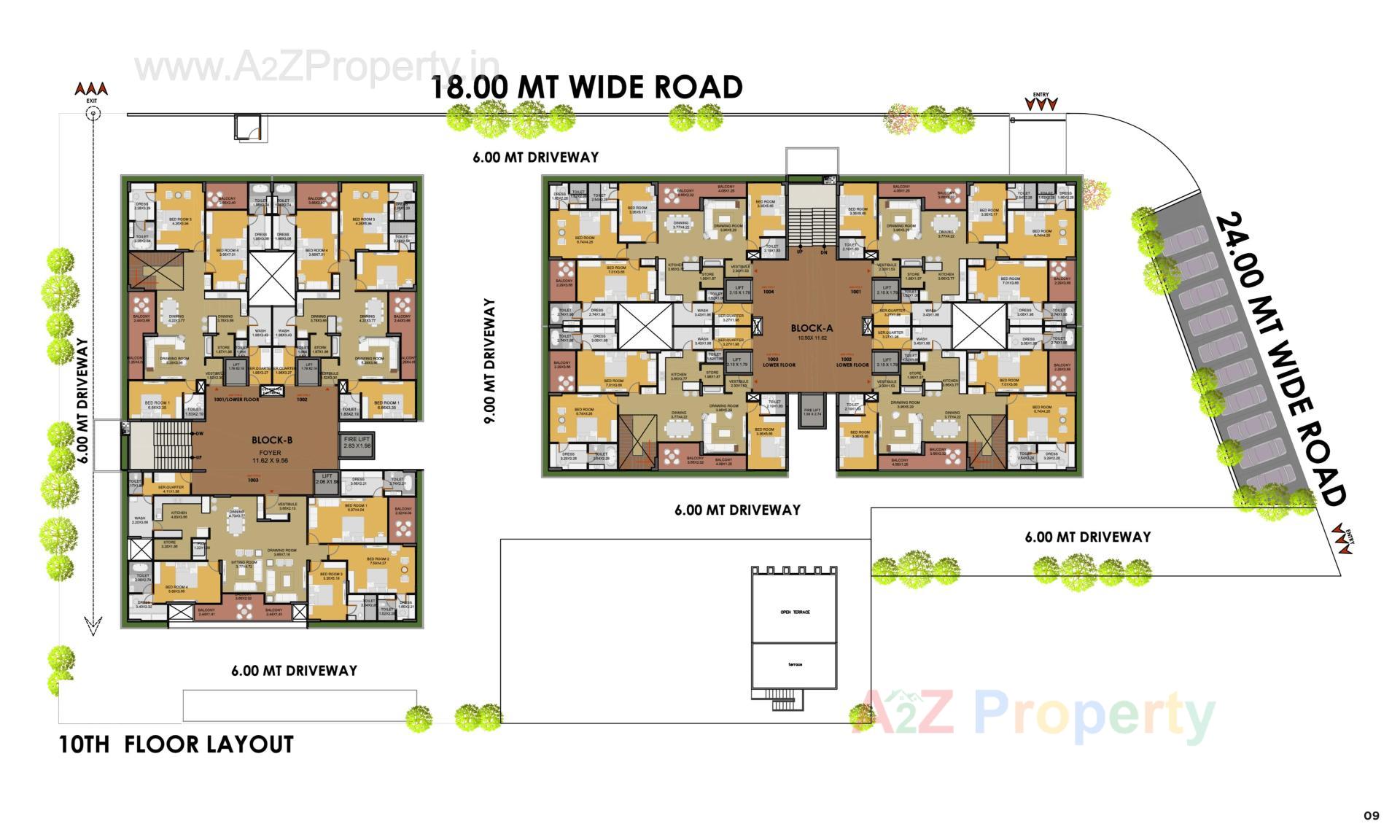Layout of real estate project The Palladia located at Gandhinagar, Gandhinagar, Gujarat