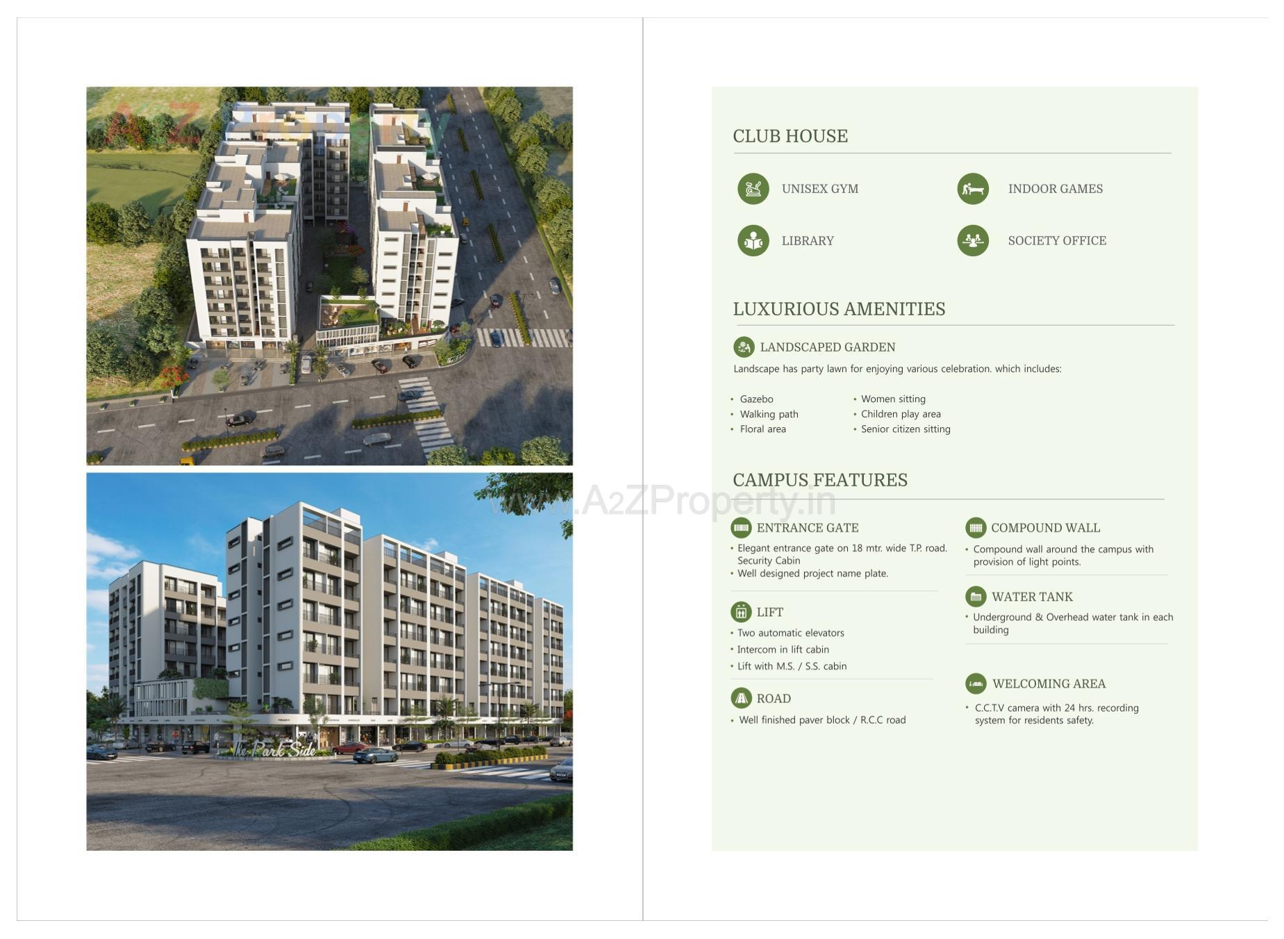  of real estate project The Parkside located at Nana-chiloda, Gandhinagar, Gujarat