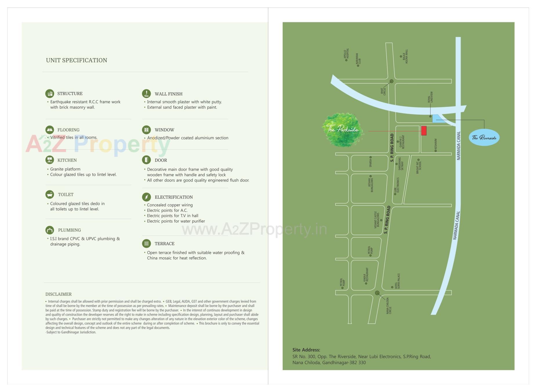  of real estate project The Parkside located at Nana-chiloda, Gandhinagar, Gujarat
