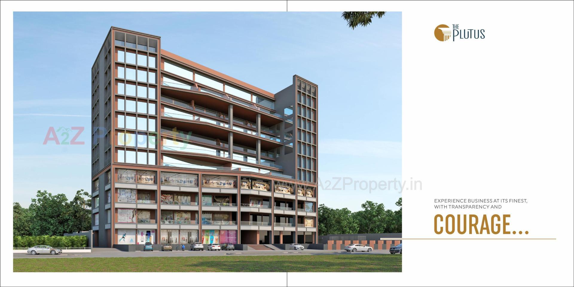 3D Elevation of real estate project The Plutus located at Sargasan, Gandhinagar, Gujarat