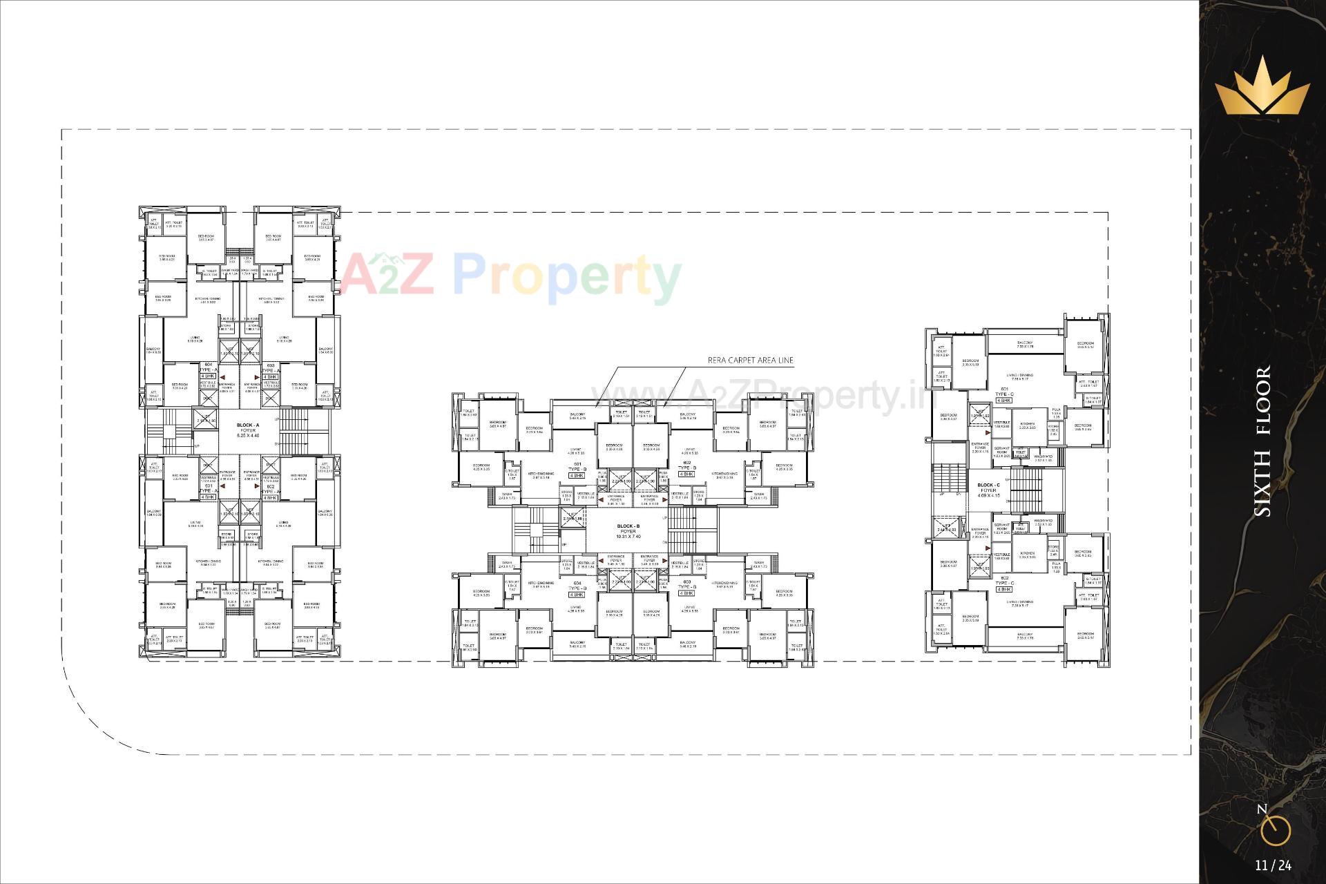 Layout of real estate project The Regal located at Khoraj, Gandhinagar, Gujarat