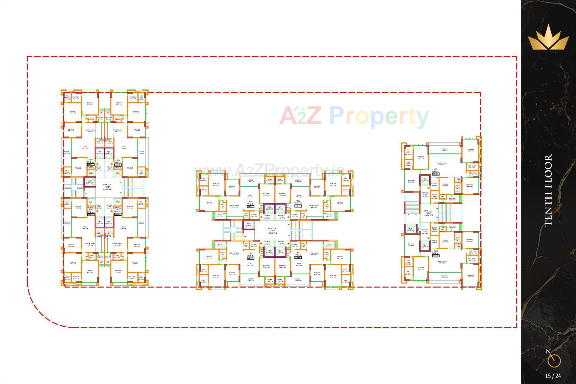 Layout of real estate project The Regal located at Khoraj, Gandhinagar, Gujarat