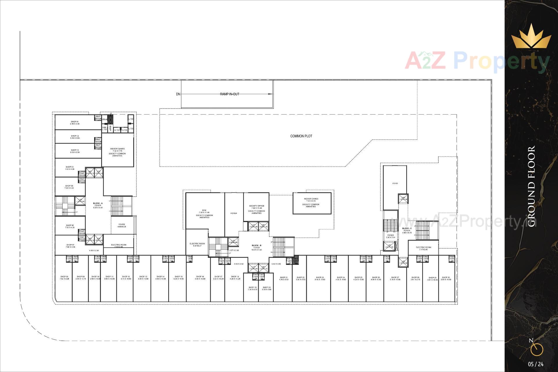 Layout of real estate project The Regal located at Khoraj, Gandhinagar, Gujarat