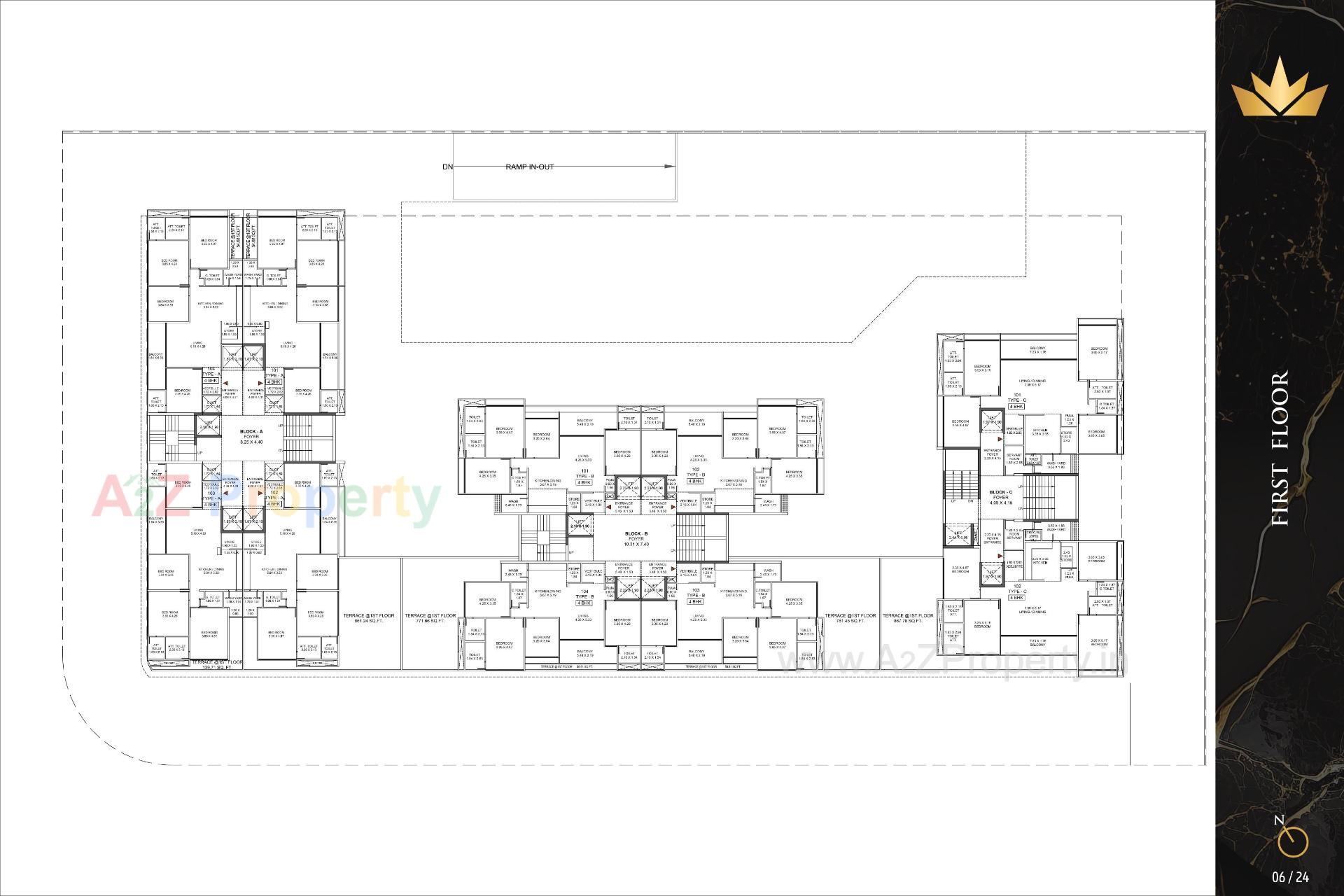 Layout of real estate project The Regal located at Khoraj, Gandhinagar, Gujarat