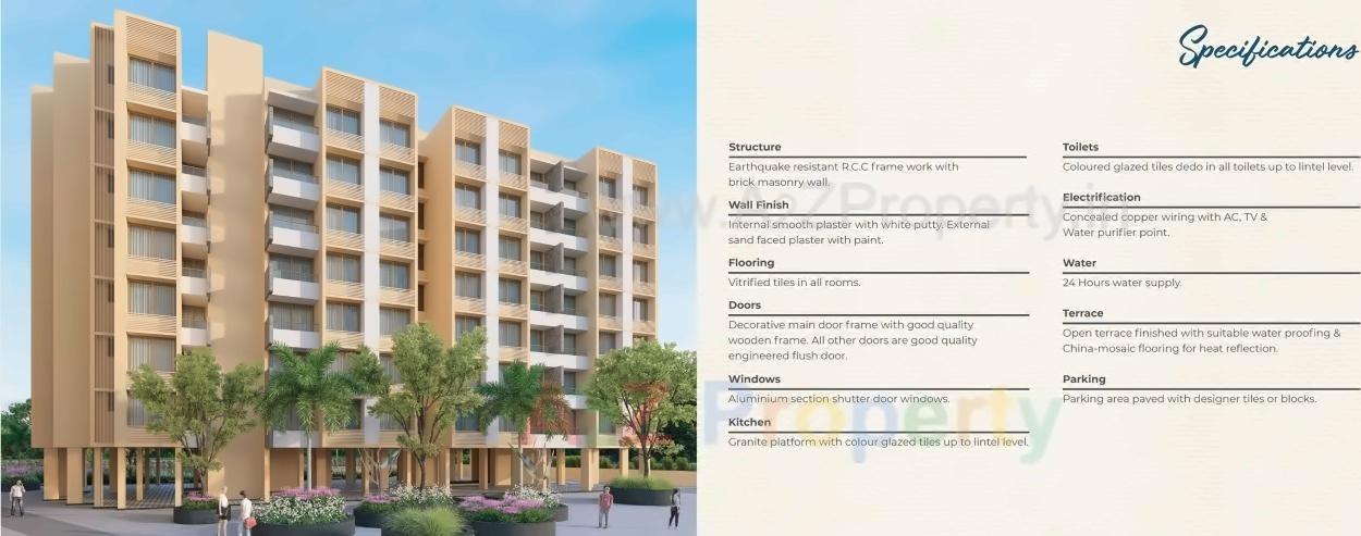 3D Elevation of real estate project The Riverside located at Nana-chiloda, Gandhinagar, Gujarat