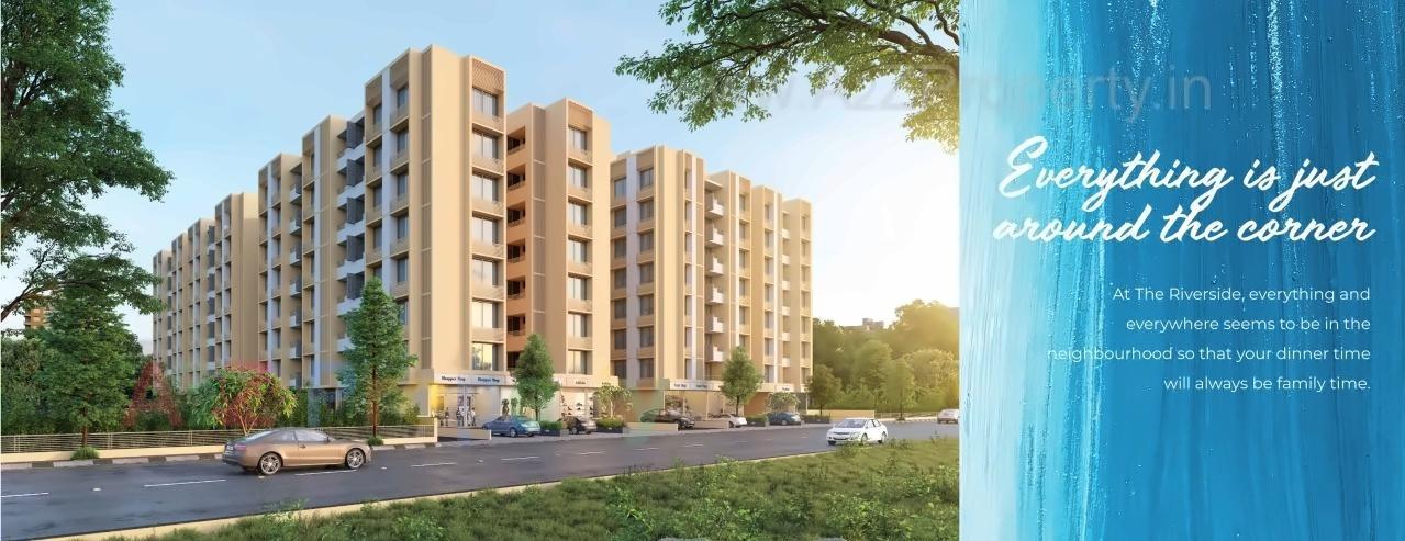 3D Elevation of real estate project The Riverside located at Nana-chiloda, Gandhinagar, Gujarat
