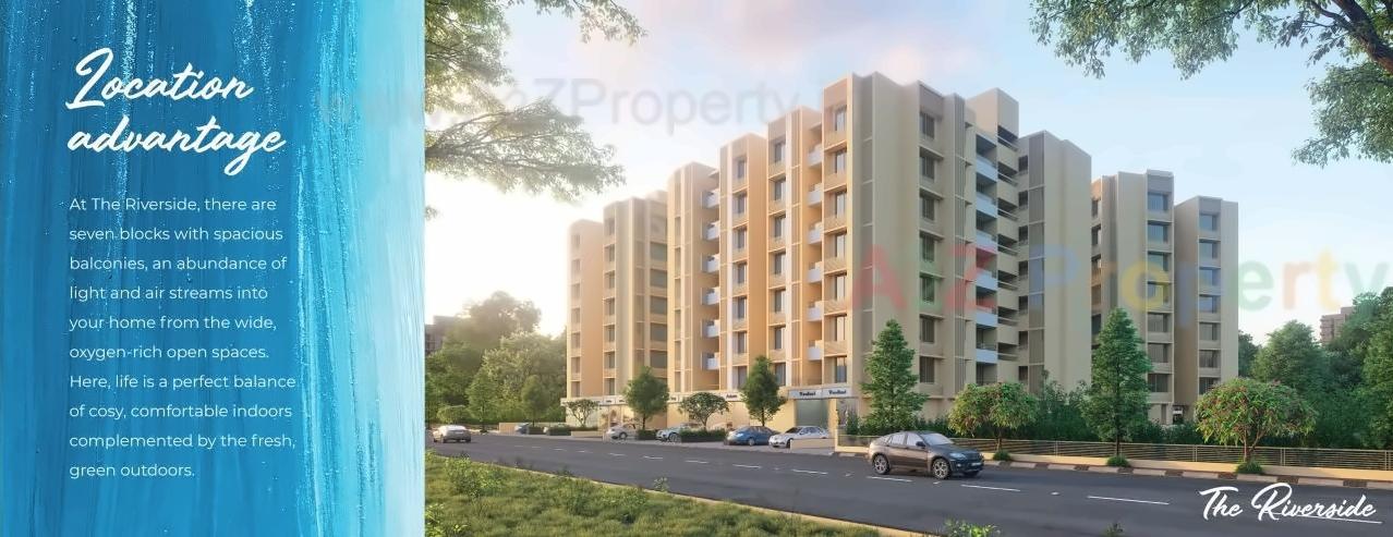 3D Elevation of real estate project The Riverside located at Nana-chiloda, Gandhinagar, Gujarat