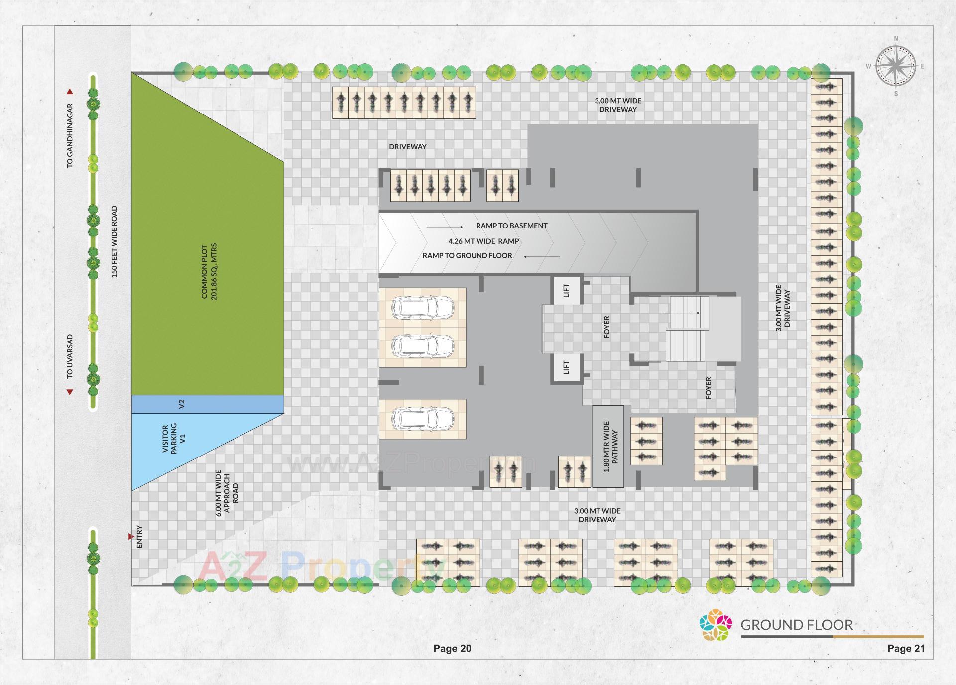 Layout of real estate project The Spenta Serenity located at Vavol, Gandhinagar, Gujarat