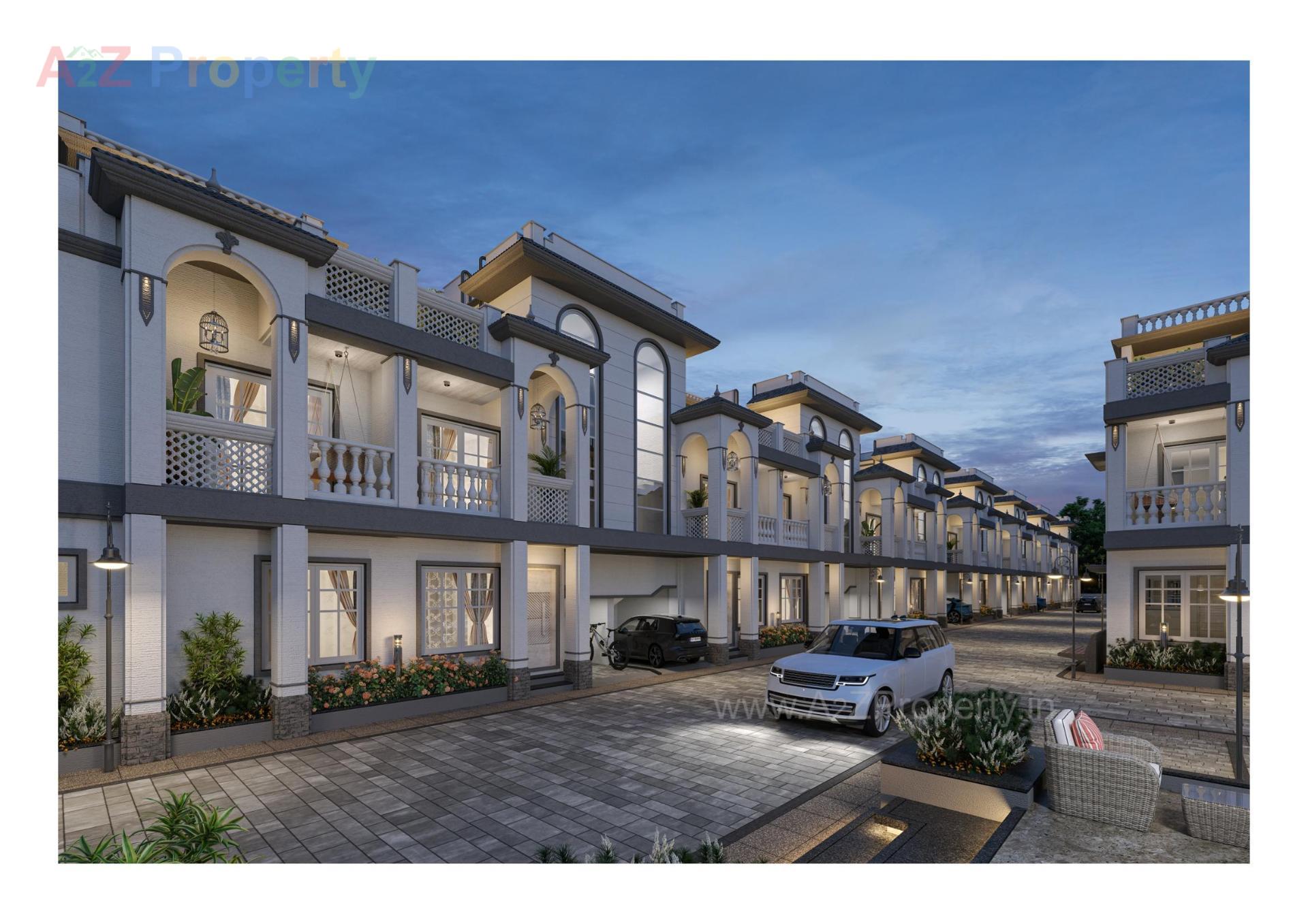 3D Elevation of real estate project The Spenta Shyam Villa located at Vavol, Gandhinagar, Gujarat