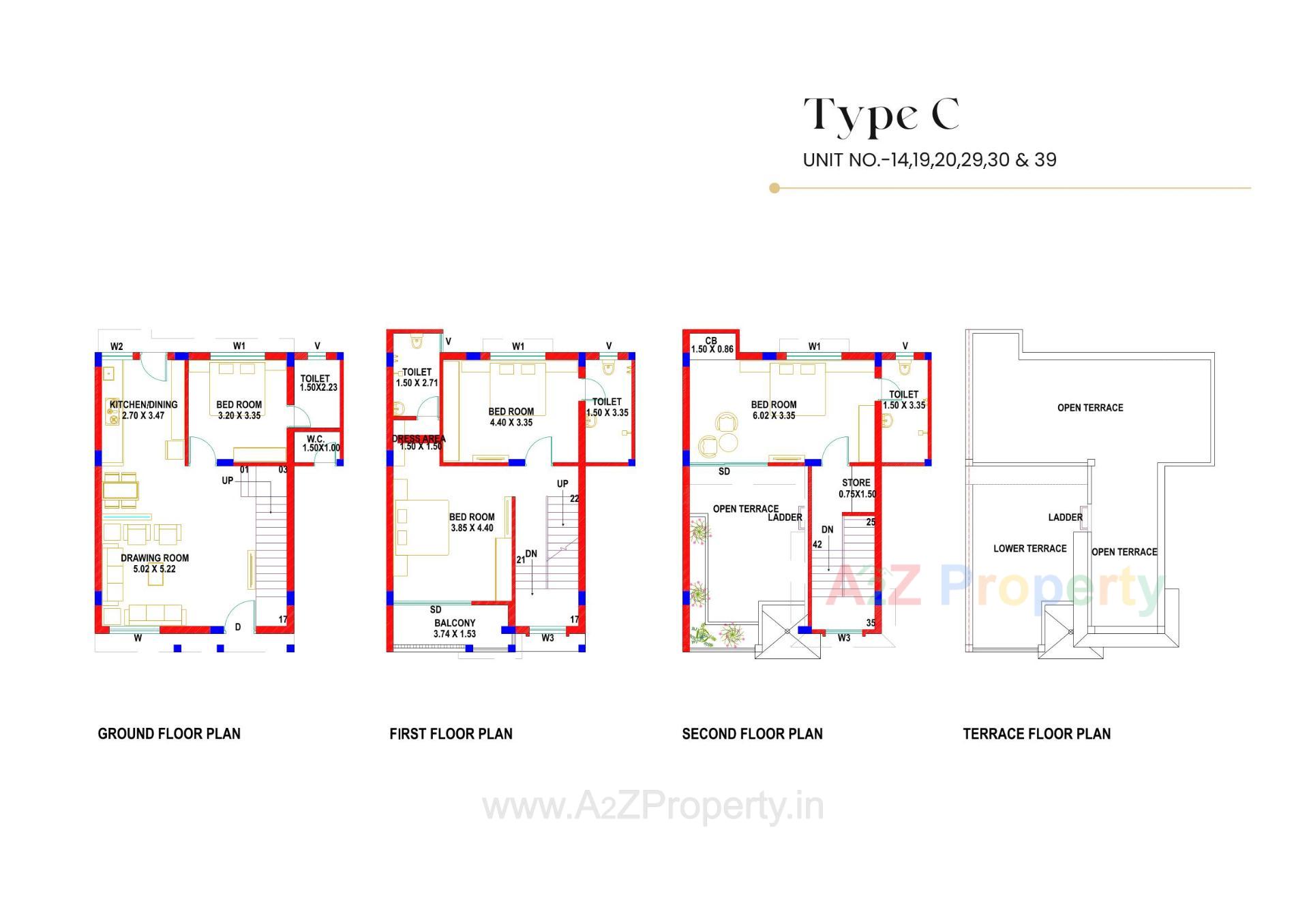 Layout of real estate project The Spenta Shyam Villa located at Vavol, Gandhinagar, Gujarat
