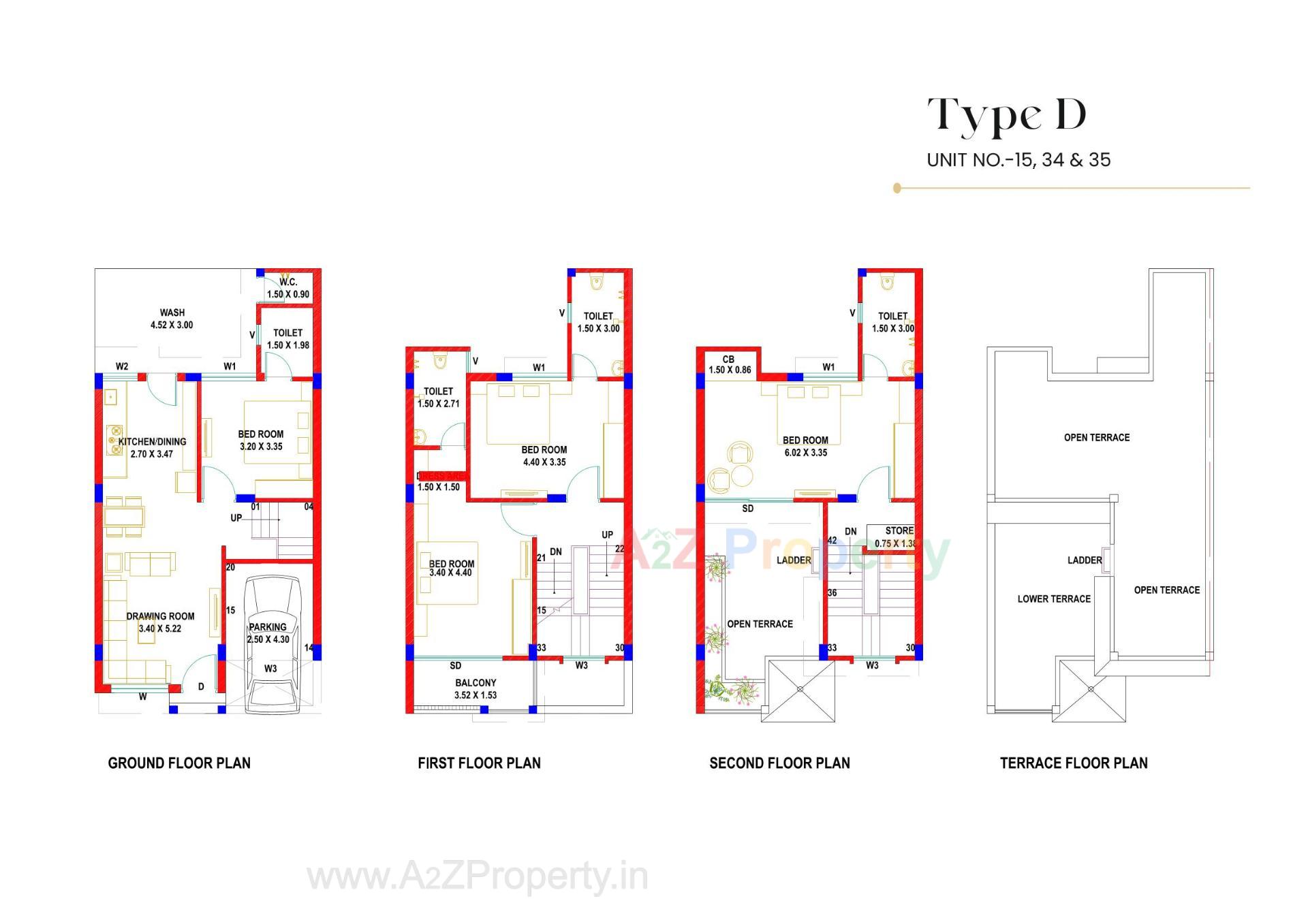 Layout of real estate project The Spenta Shyam Villa located at Vavol, Gandhinagar, Gujarat