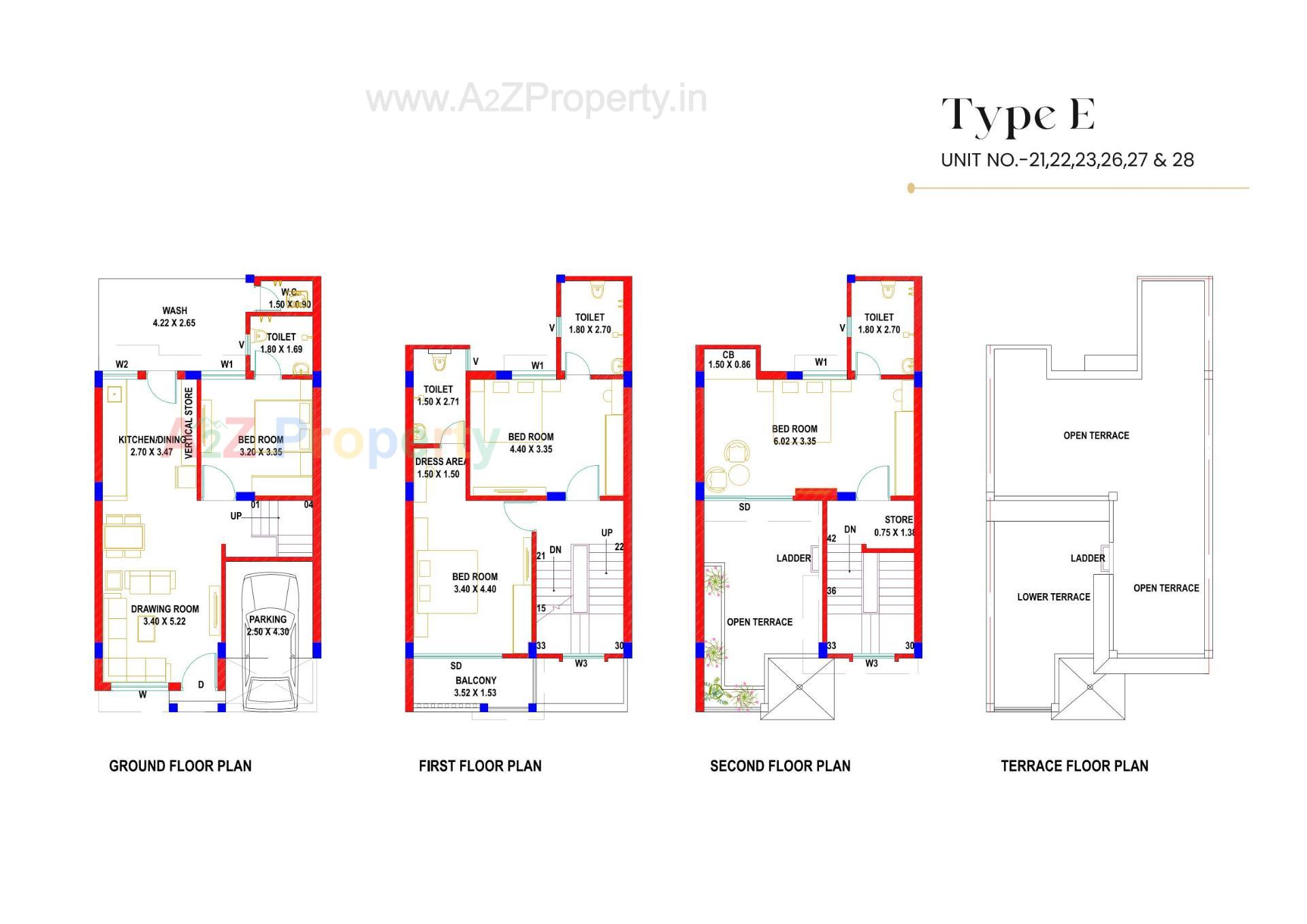 Layout of real estate project The Spenta Shyam Villa located at Vavol, Gandhinagar, Gujarat
