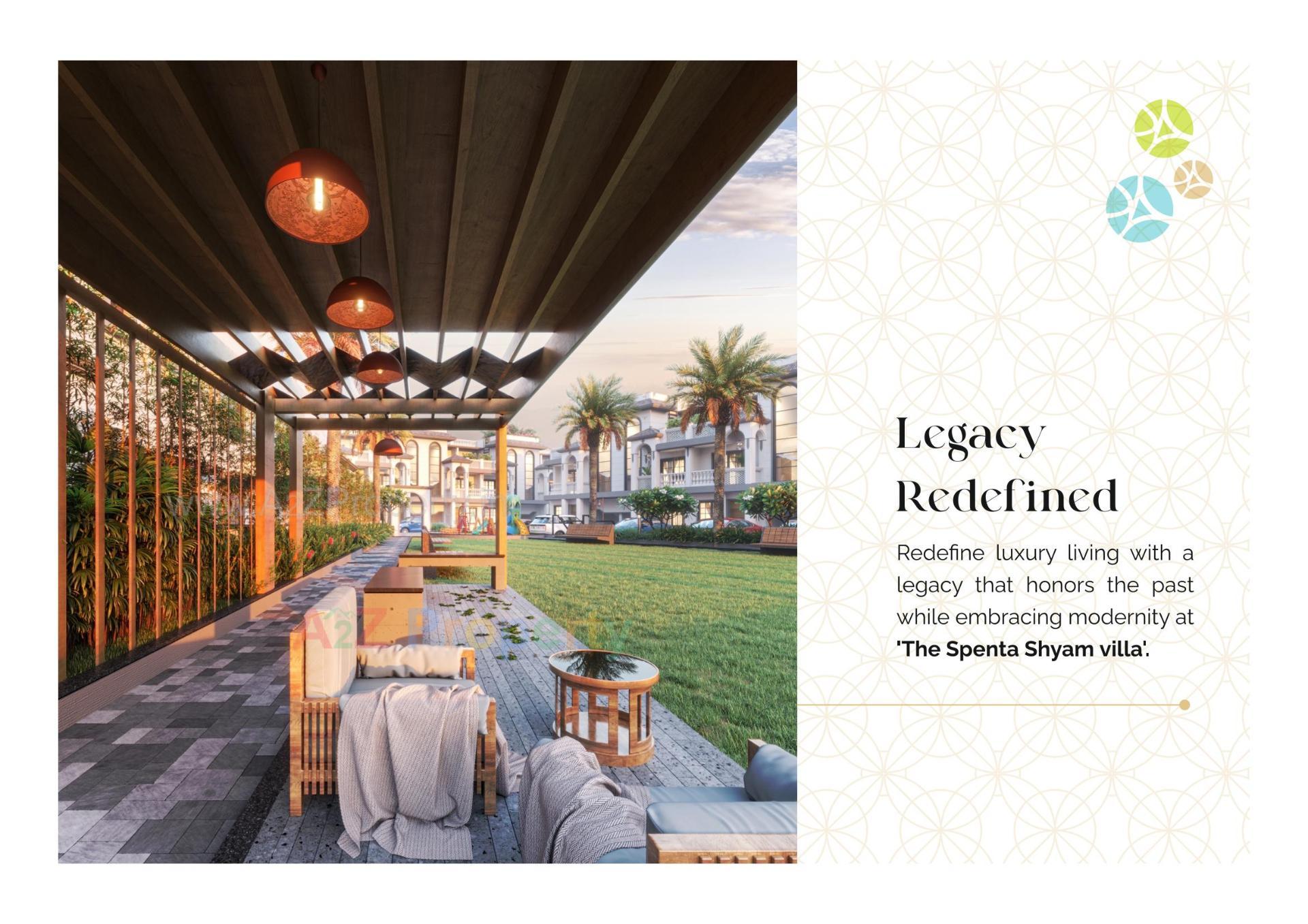 3D Elevation of real estate project The Spenta Shyam Villa located at Vavol, Gandhinagar, Gujarat