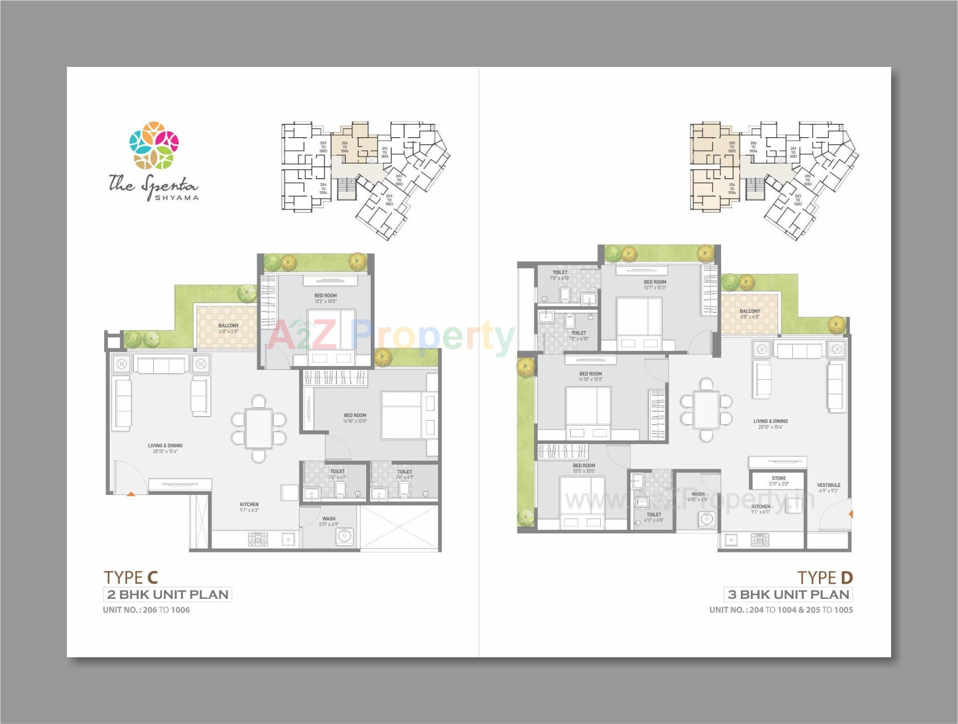 Layout of real estate project The Spenta Shyama located at Vavol, Gandhinagar, Gujarat