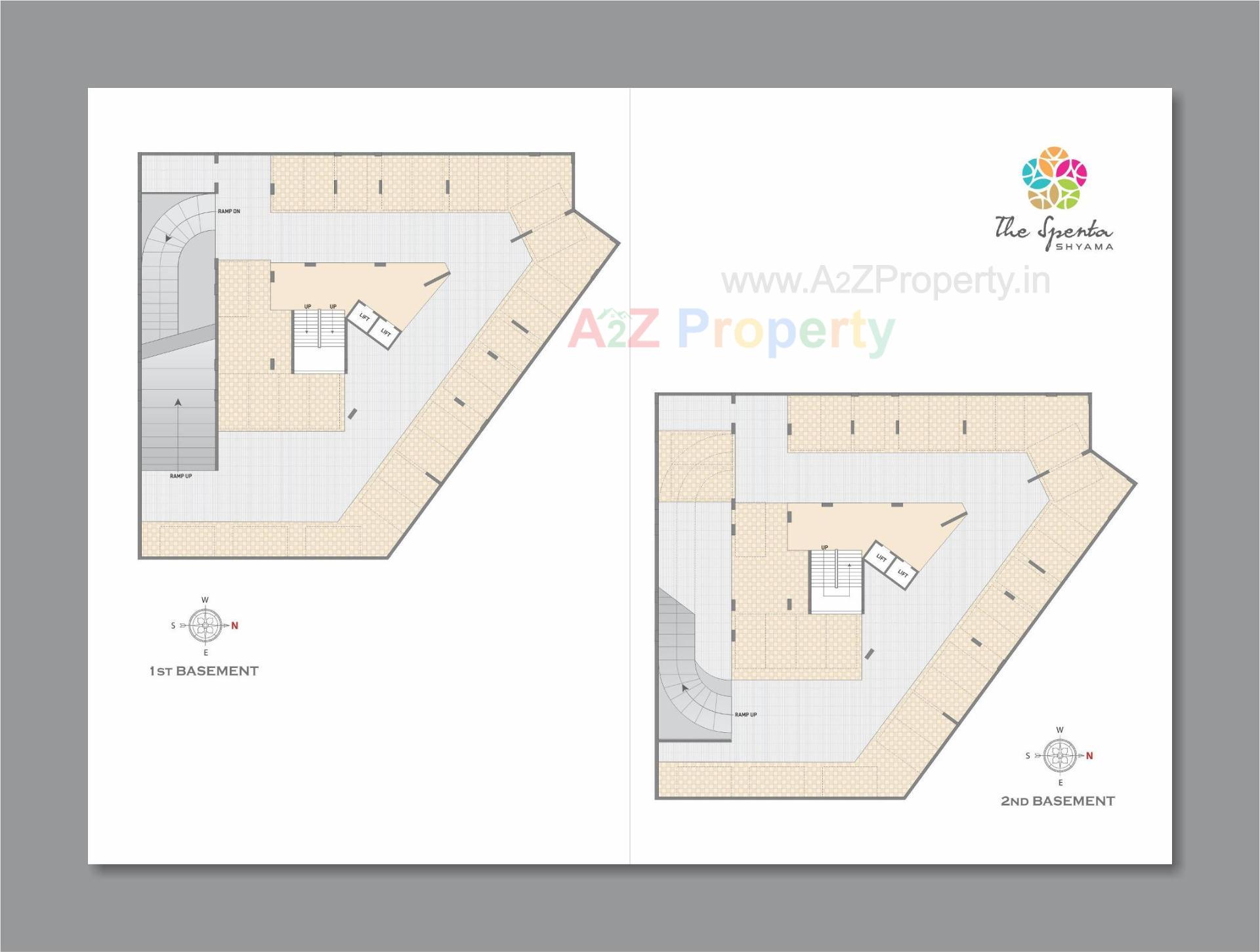 Layout of real estate project The Spenta Shyama located at Vavol, Gandhinagar, Gujarat