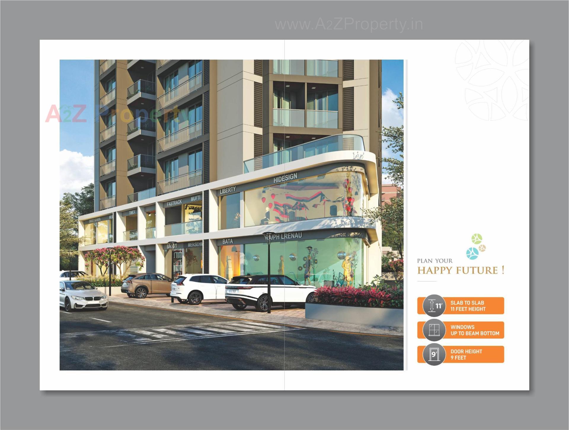 3D Elevation of real estate project The Spenta Shyama located at Vavol, Gandhinagar, Gujarat