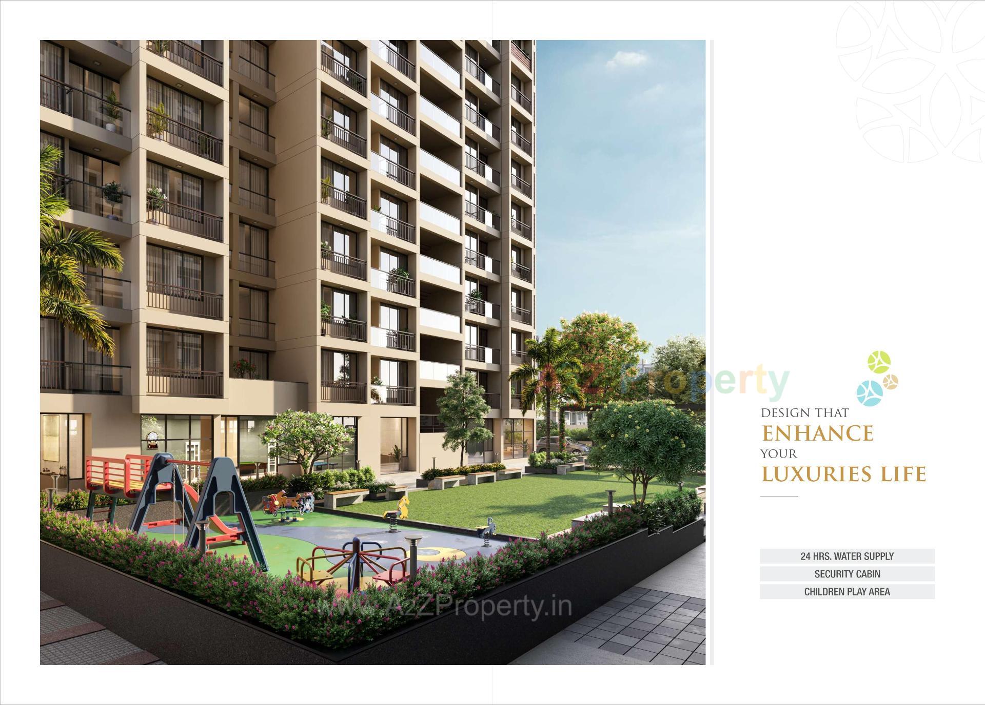 3D Elevation of real estate project The Spenta Suraj located at Vavol, Gandhinagar, Gujarat