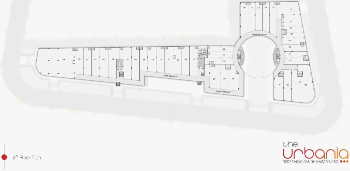 Layout of real estate project The Urbania located at Kudasan, Gandhinagar, Gujarat