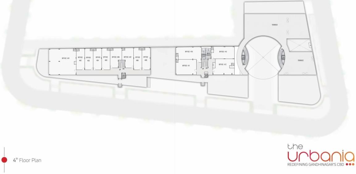 Layout of real estate project The Urbania located at Kudasan, Gandhinagar, Gujarat