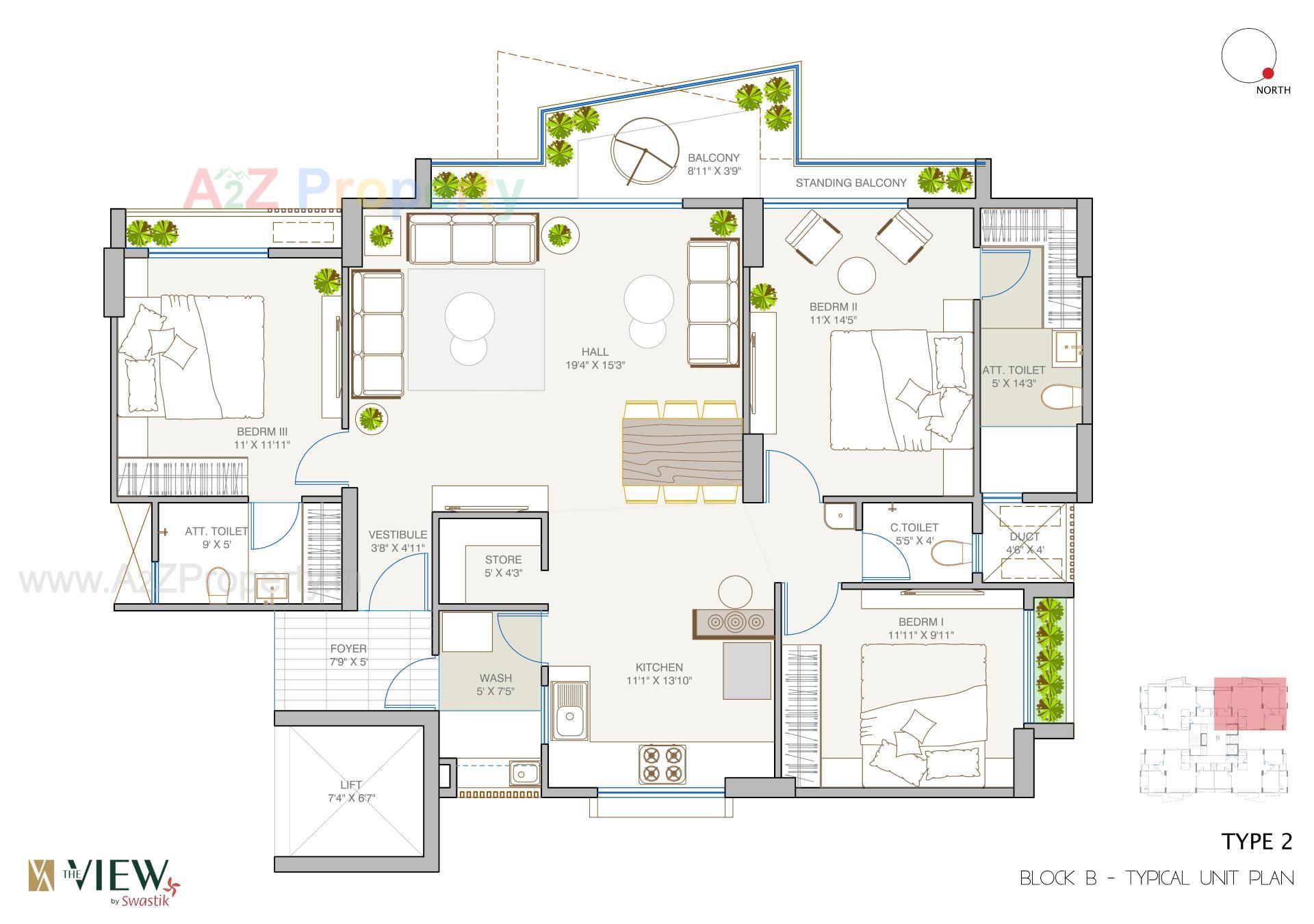 Layout of real estate project The View located at Tarapur, Gandhinagar, Gujarat
