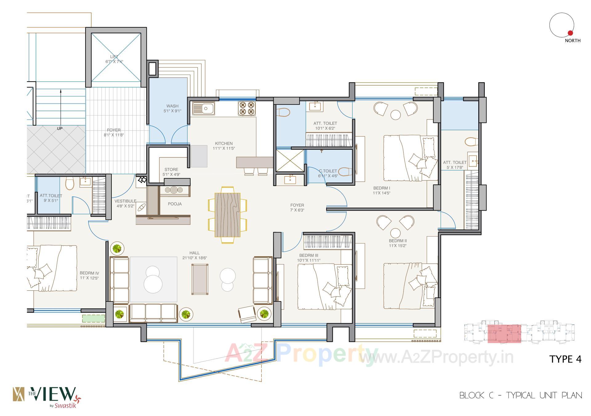 Layout of real estate project The View located at Tarapur, Gandhinagar, Gujarat