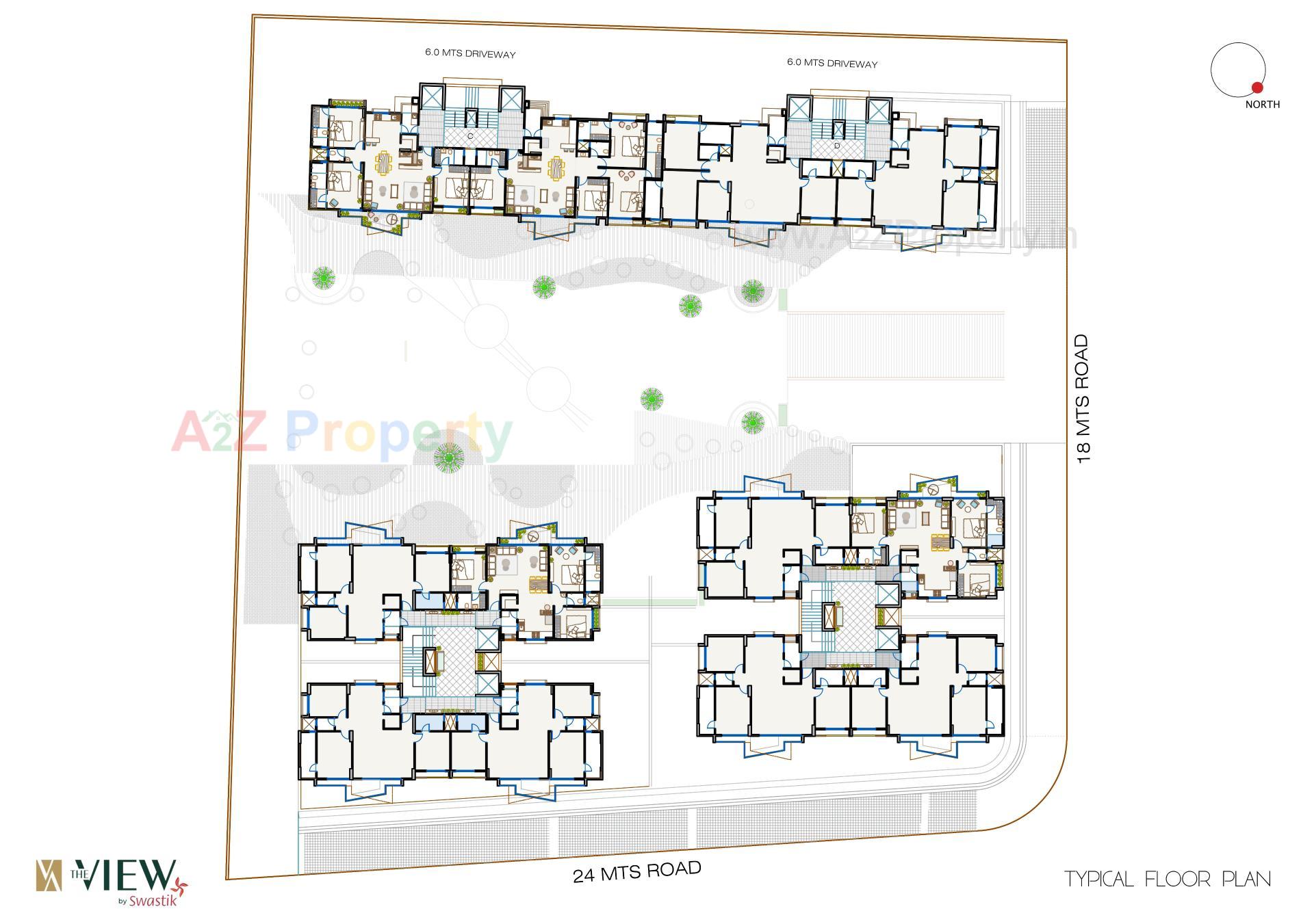 Layout of real estate project The View located at Tarapur, Gandhinagar, Gujarat