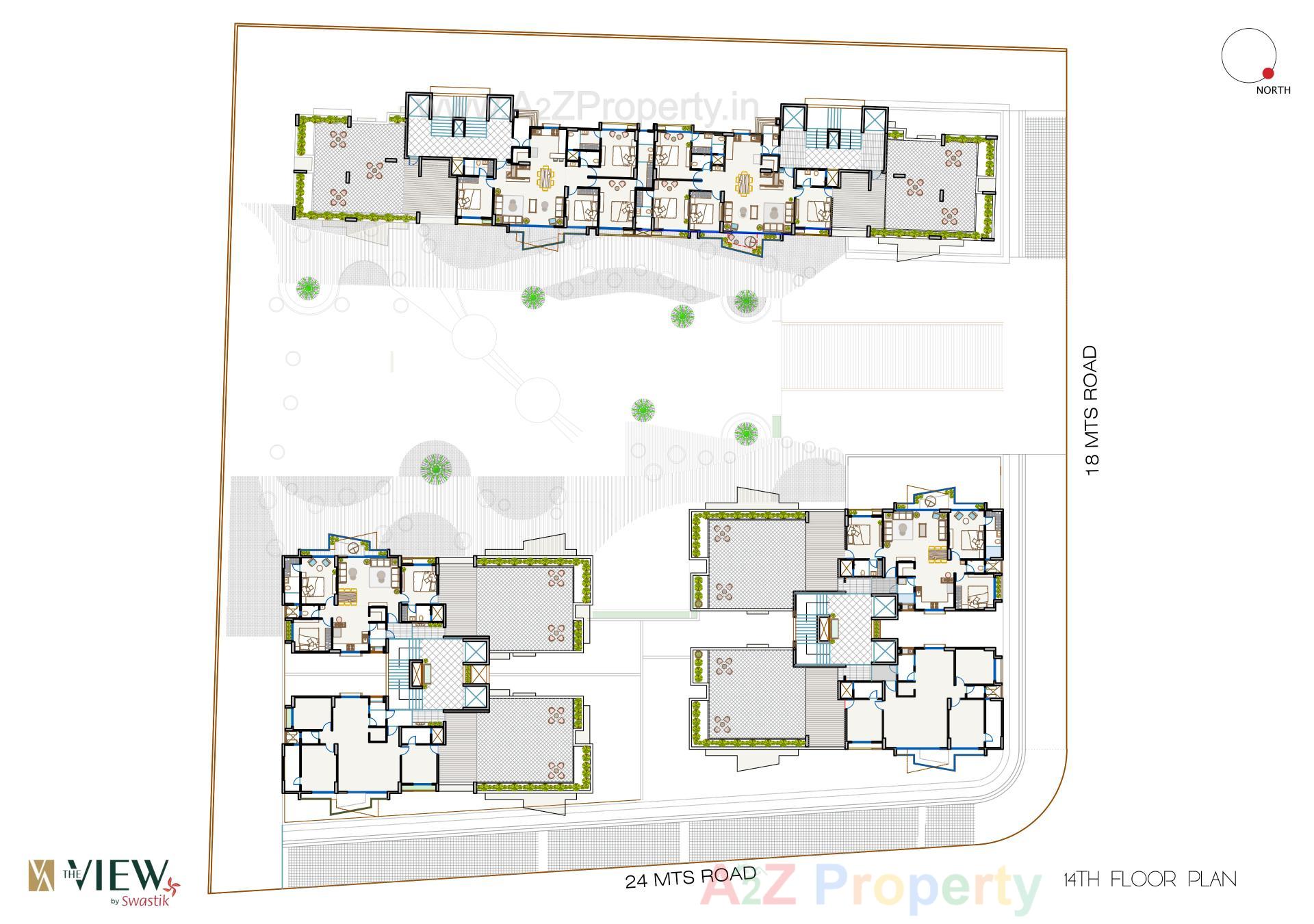 Layout of real estate project The View located at Tarapur, Gandhinagar, Gujarat