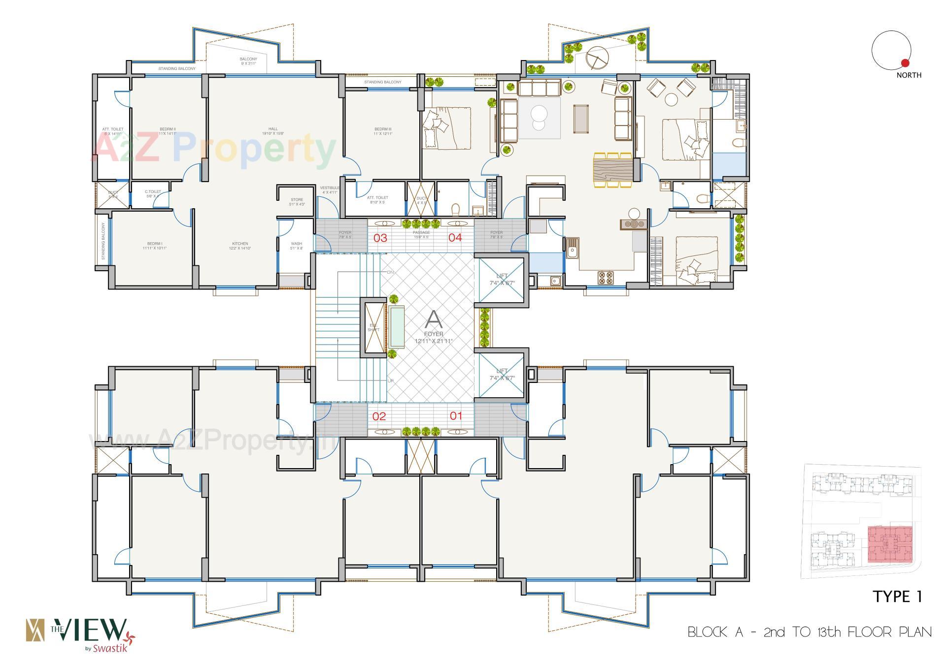 Layout of real estate project The View located at Tarapur, Gandhinagar, Gujarat