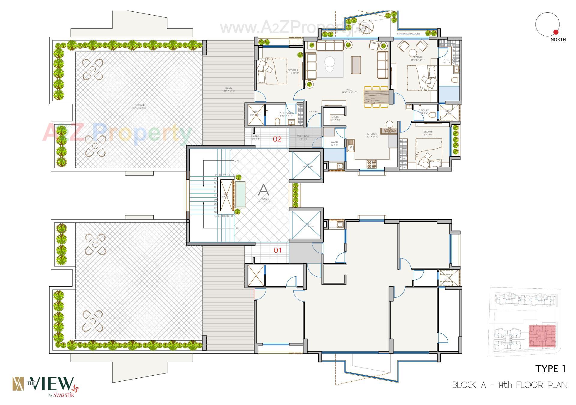 Layout of real estate project The View located at Tarapur, Gandhinagar, Gujarat