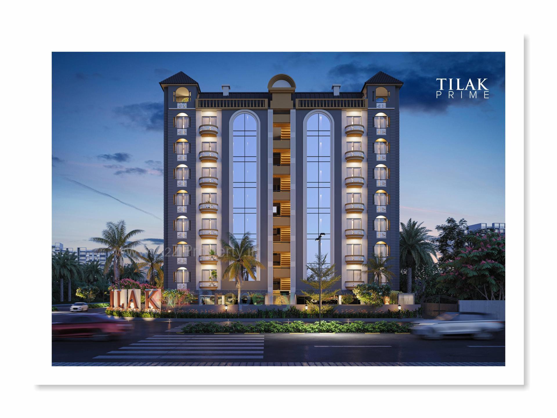 3D Elevation of real estate project Tilak Prime located at Pethapur, Gandhinagar, Gujarat