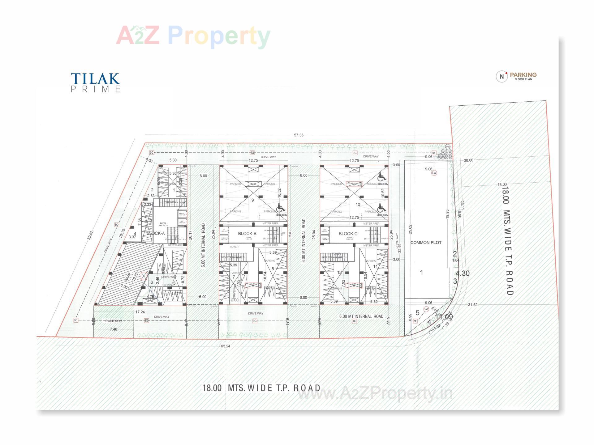 Layout of real estate project Tilak Prime located at Pethapur, Gandhinagar, Gujarat