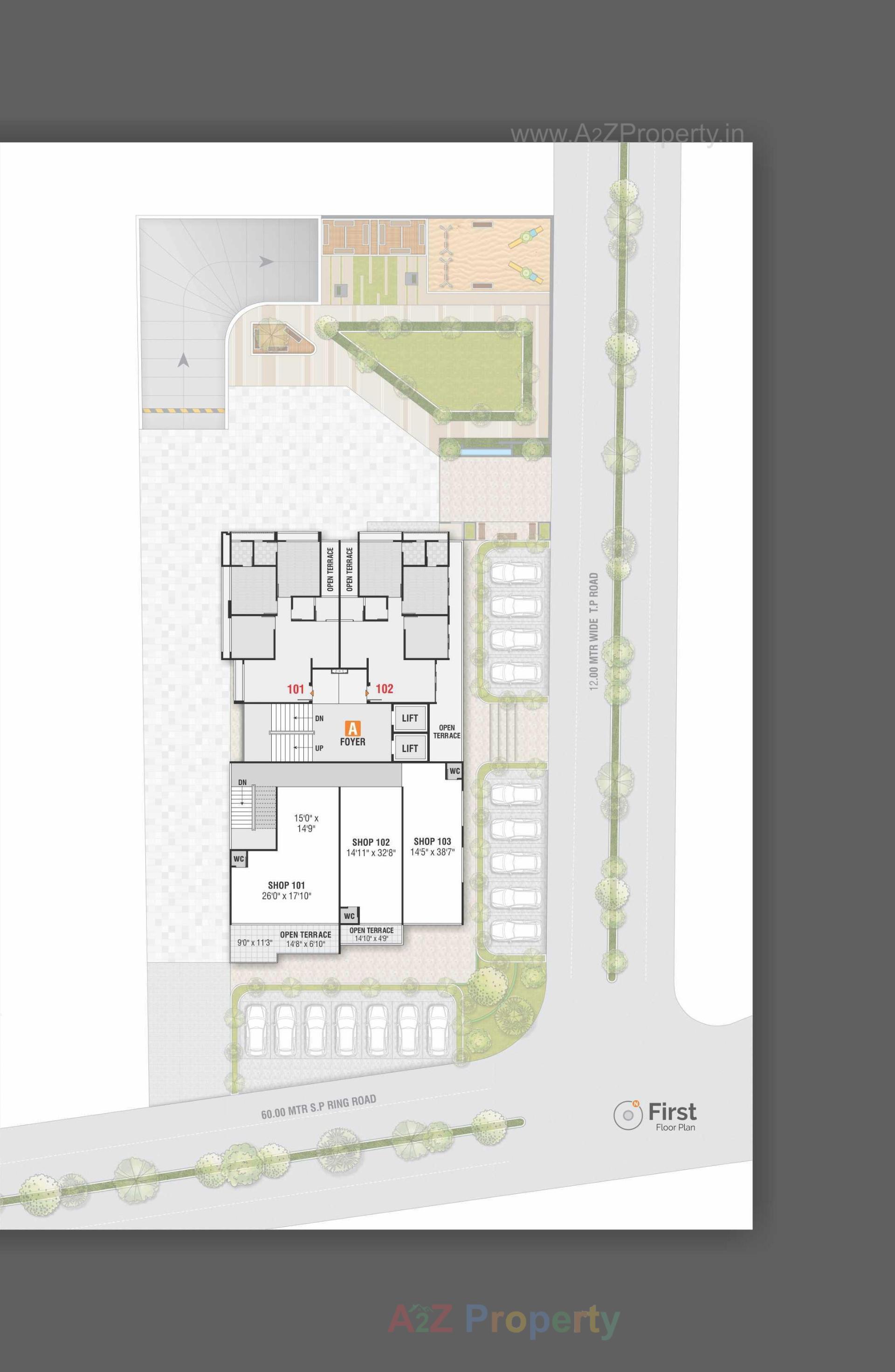 Layout of real estate project Tirupati Tirth located at Gandhinagar, Gandhinagar, Gujarat