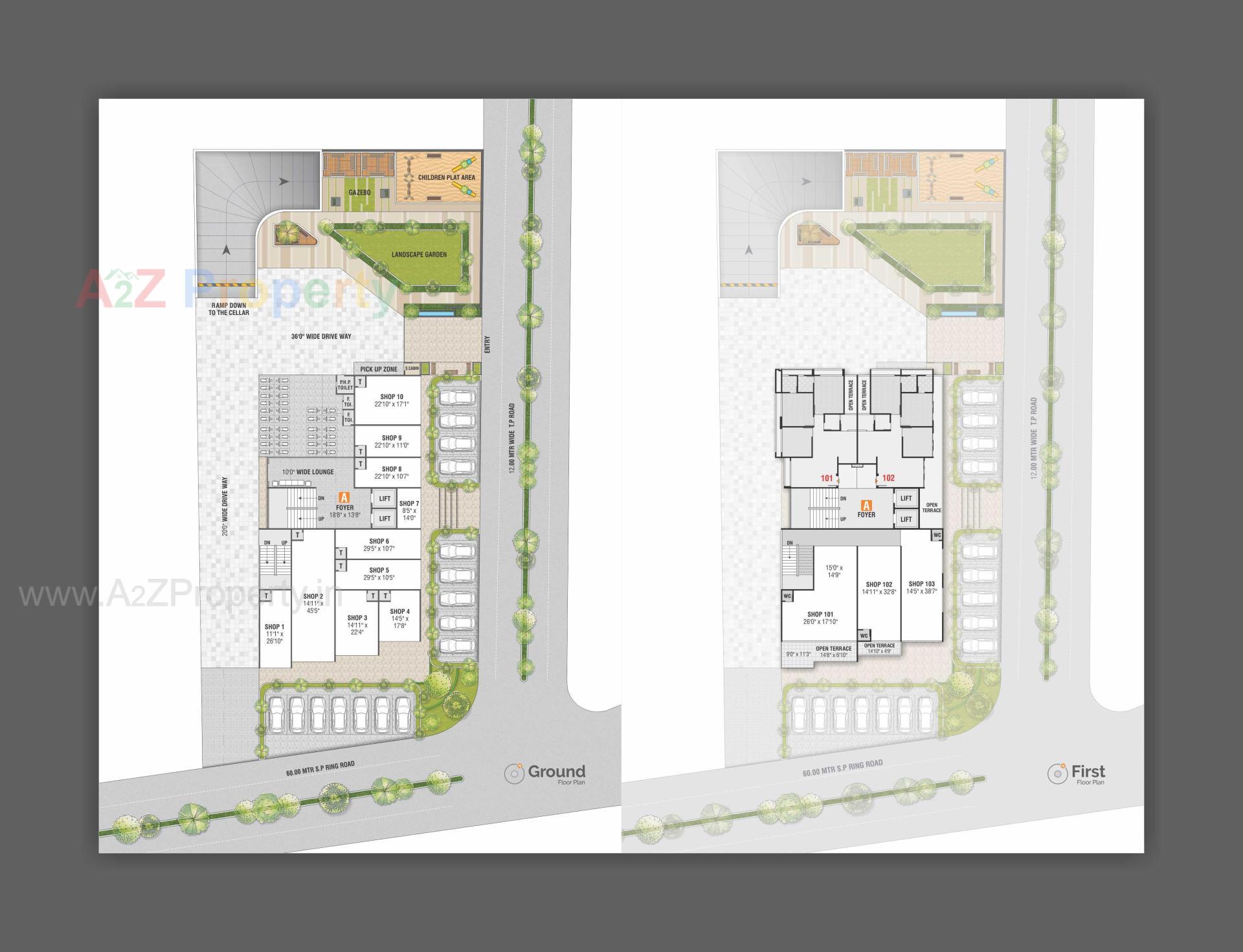 Layout of real estate project Tirupati Tirth located at Gandhinagar, Gandhinagar, Gujarat