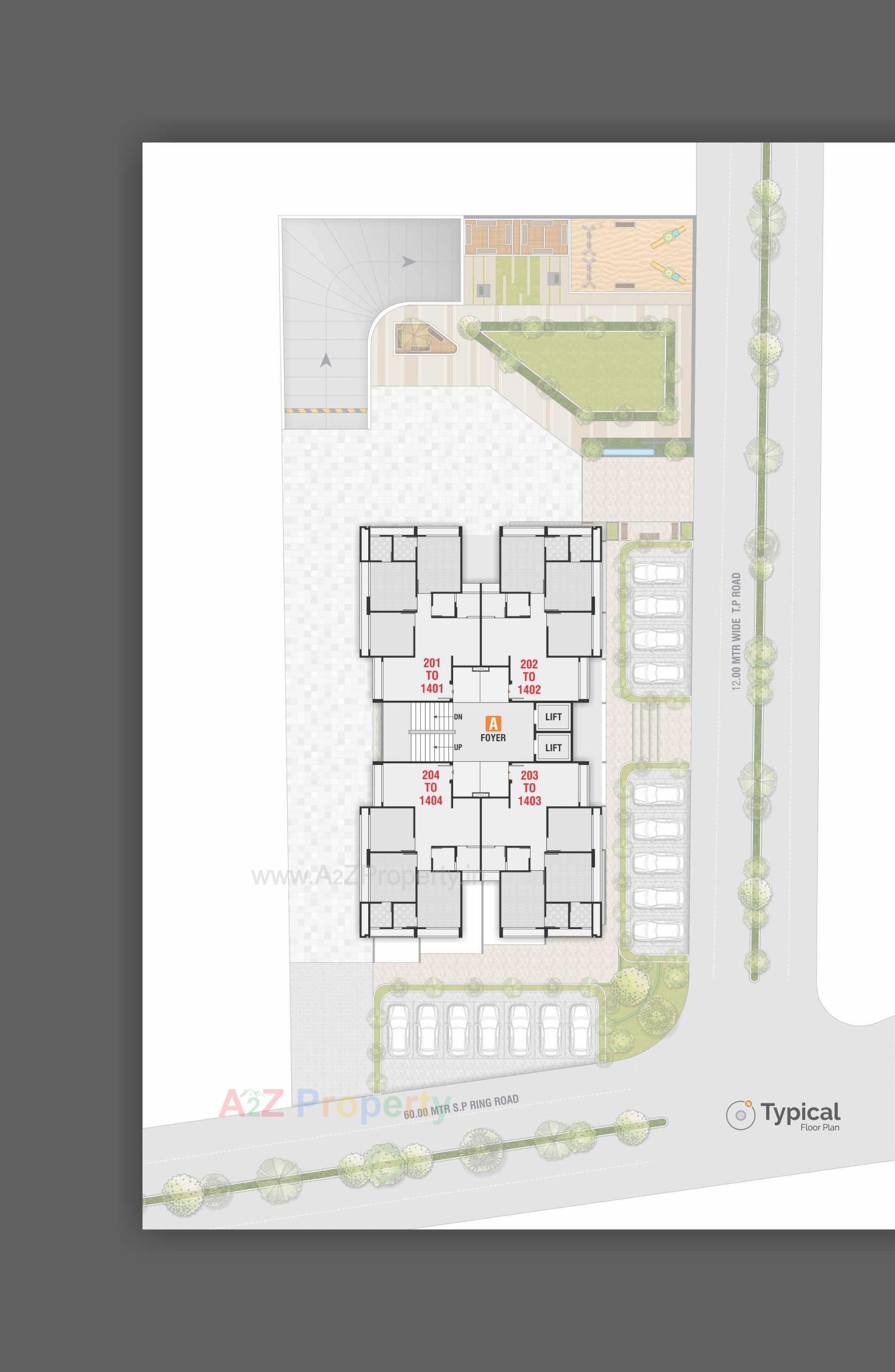 Layout of real estate project Tirupati Tirth located at Gandhinagar, Gandhinagar, Gujarat