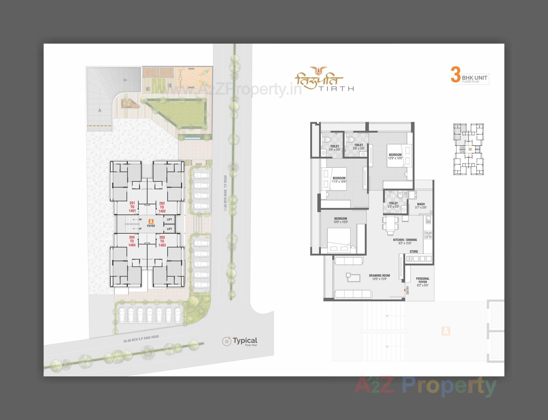 Layout of real estate project Tirupati Tirth located at Gandhinagar, Gandhinagar, Gujarat