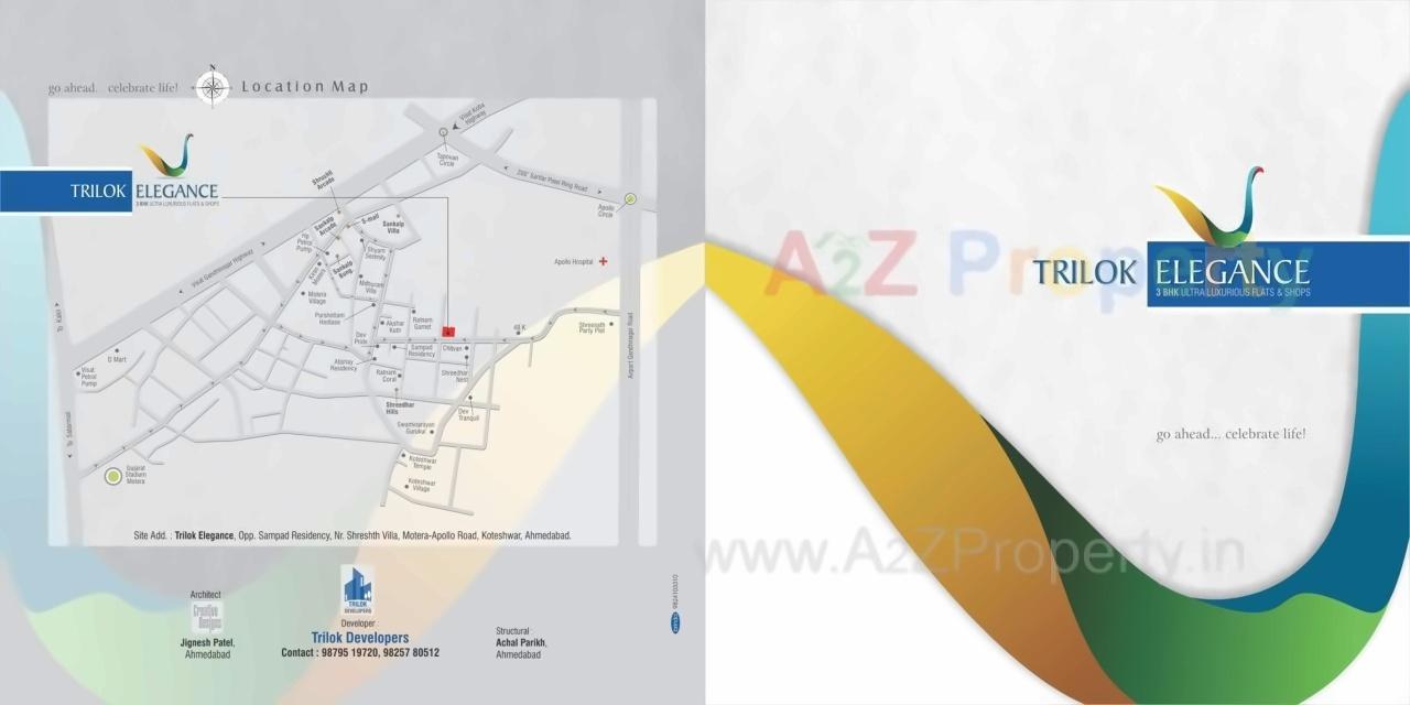  of real estate project Trilok Elagance located at Koteshwar, Gandhinagar, Gujarat