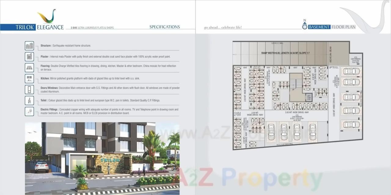 Layout of real estate project Trilok Elagance located at Koteshwar, Gandhinagar, Gujarat