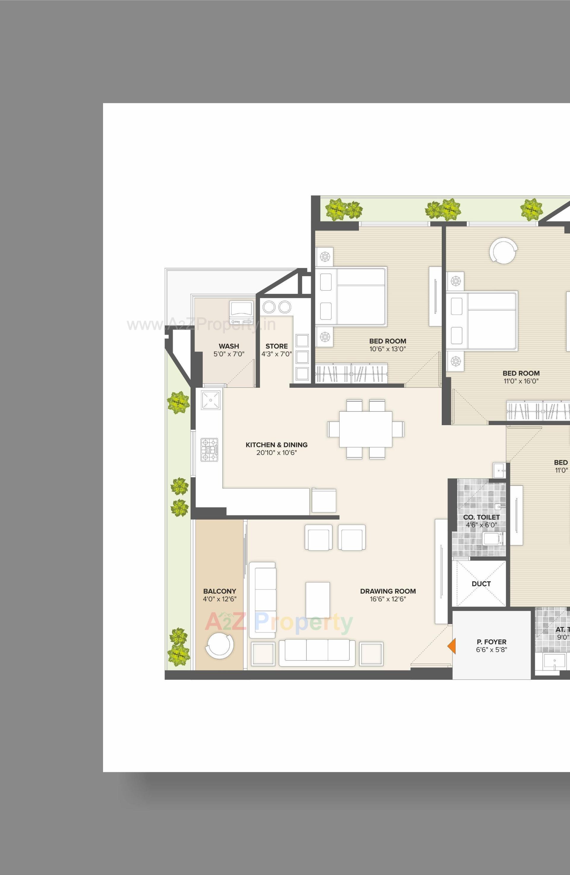 Layout of real estate project Trilok Opera located at Uvarsad, Gandhinagar, Gujarat
