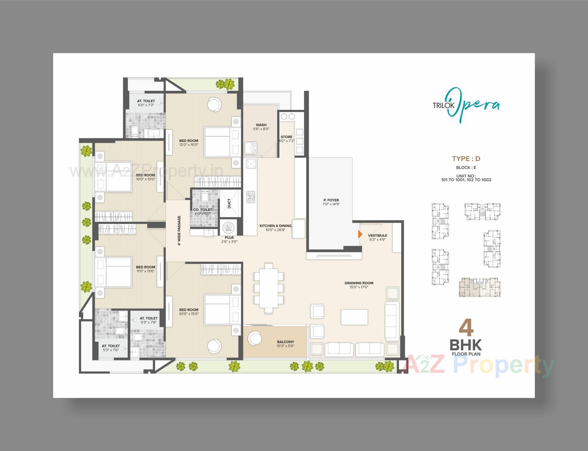 Layout of real estate project Trilok Opera located at Uvarsad, Gandhinagar, Gujarat