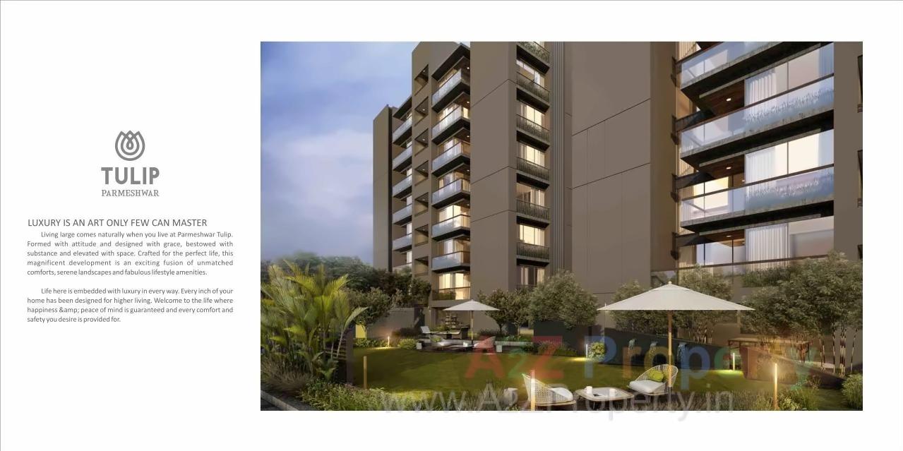 3D Elevation of real estate project Tulip Parmeshwar located at Zundal, Gandhinagar, Gujarat