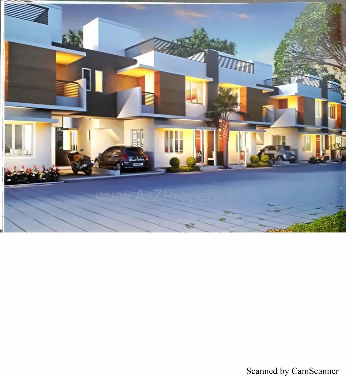 3D Elevation of real estate project Tulsi Bungalows located at Vavol, Gandhinagar, Gujarat