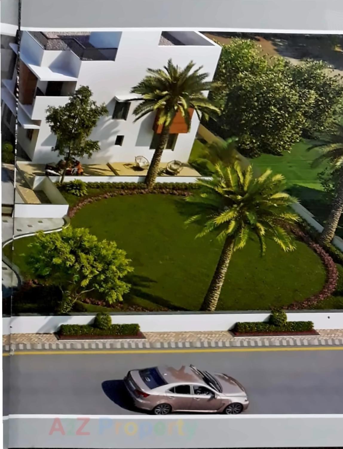 3D Elevation of real estate project Tulsi Bungalows located at Vavol, Gandhinagar, Gujarat